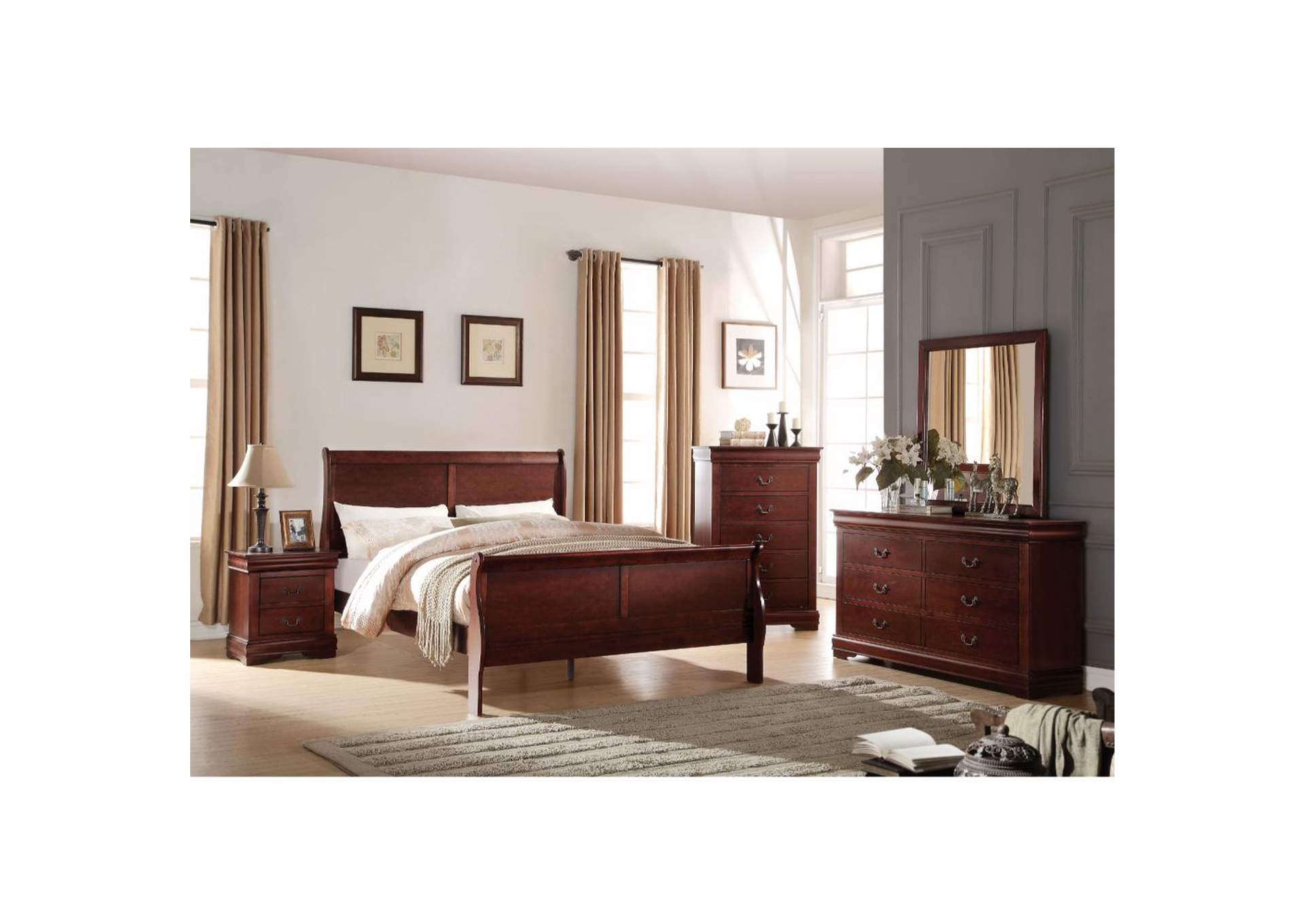 Louis Philippe Queen Bed,Acme