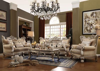Ranita Champagne 3 Piece Living Room Set