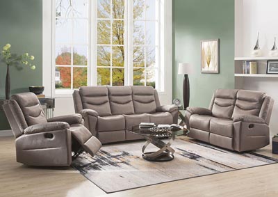 Fiacre Beige Reclining Sofa and Loveseat