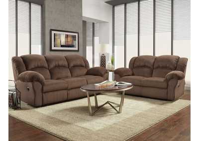 Image for Aspen Chocolate Reclining Sofa