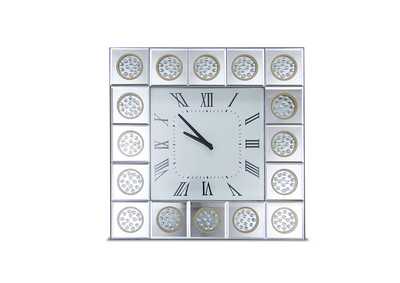 Montreal Square Wall Clock w/Crystal Accents