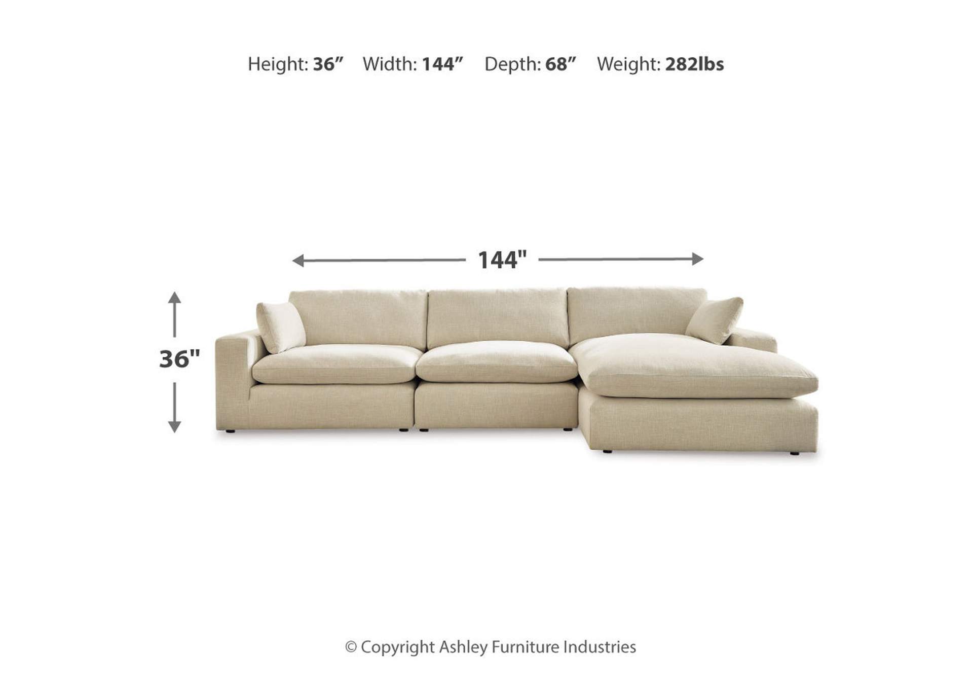 Elyza 3-Piece Sectional with Chaise,Benchcraft