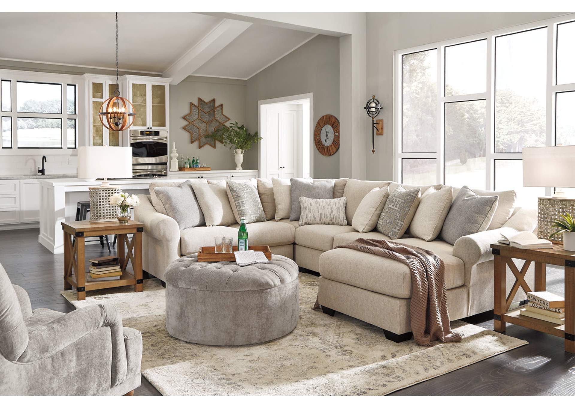 Carnaby 4-Piece Sectional with Ottoman,Ashley