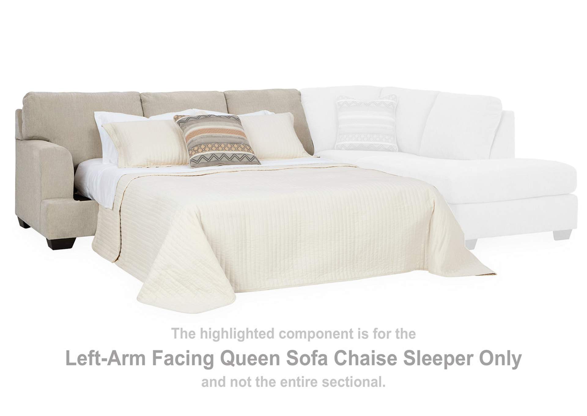 Glynn-Cove Left-Arm Facing Queen Sofa Chaise Sleeper,Signature Design By Ashley