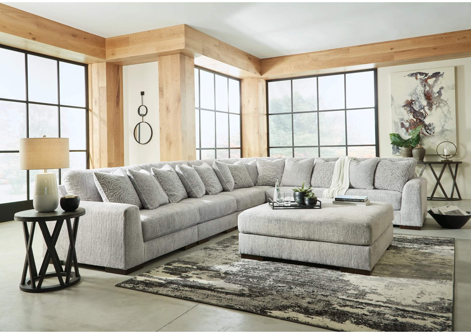 Regent Park 6-Piece Sectional with Ottoman,Signature Design By Ashley