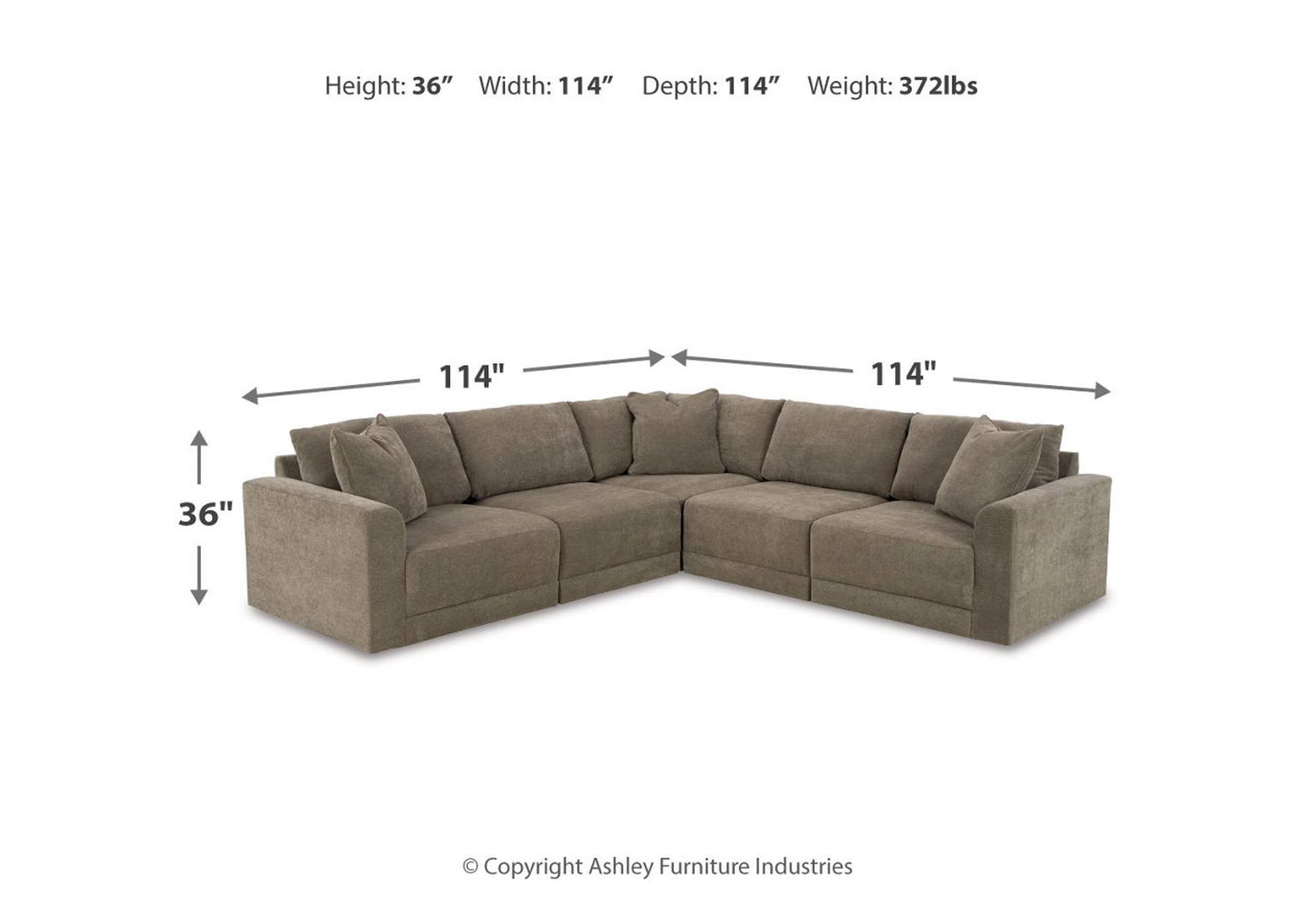 Raeanna 5-Piece Sectional,Benchcraft