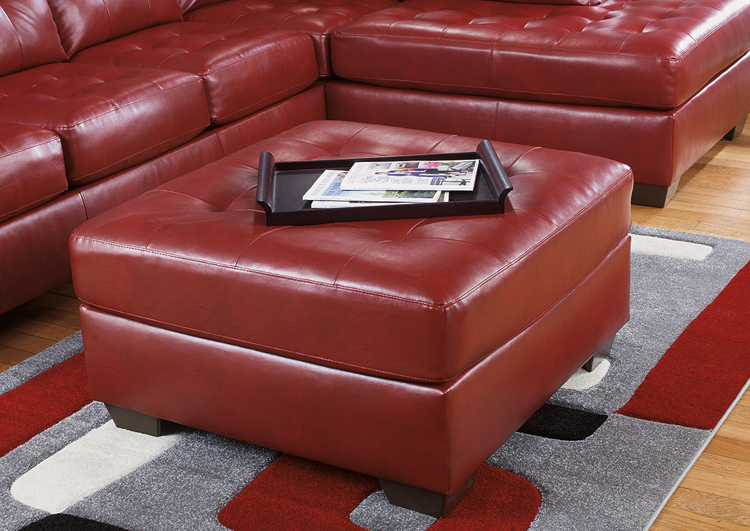 Alliston DuraBlend Salsa Oversized Accent Ottoman,ABF Signature Design by Ashley