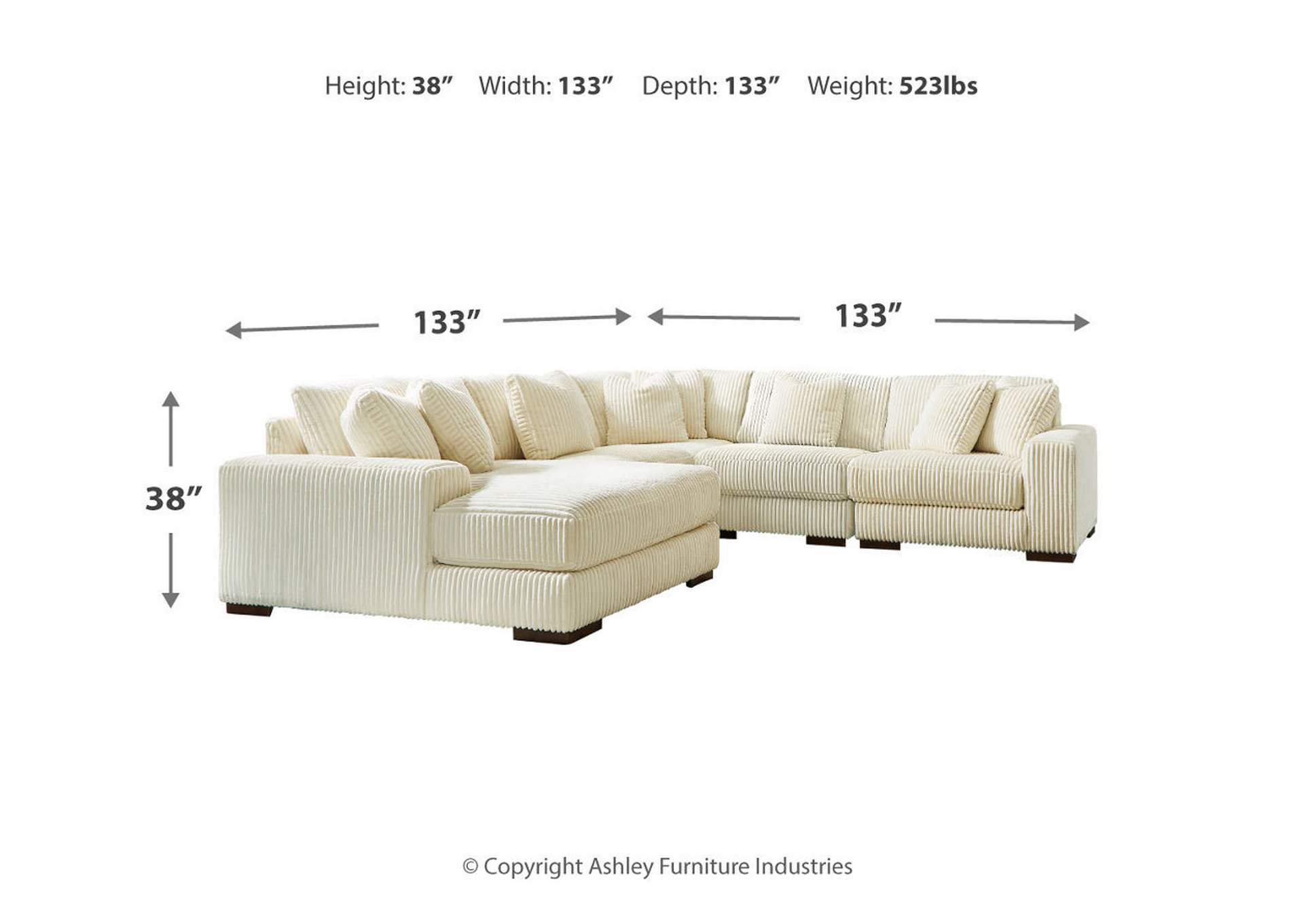 Lindyn 5-Piece Sectional with Ottoman,Signature Design By Ashley