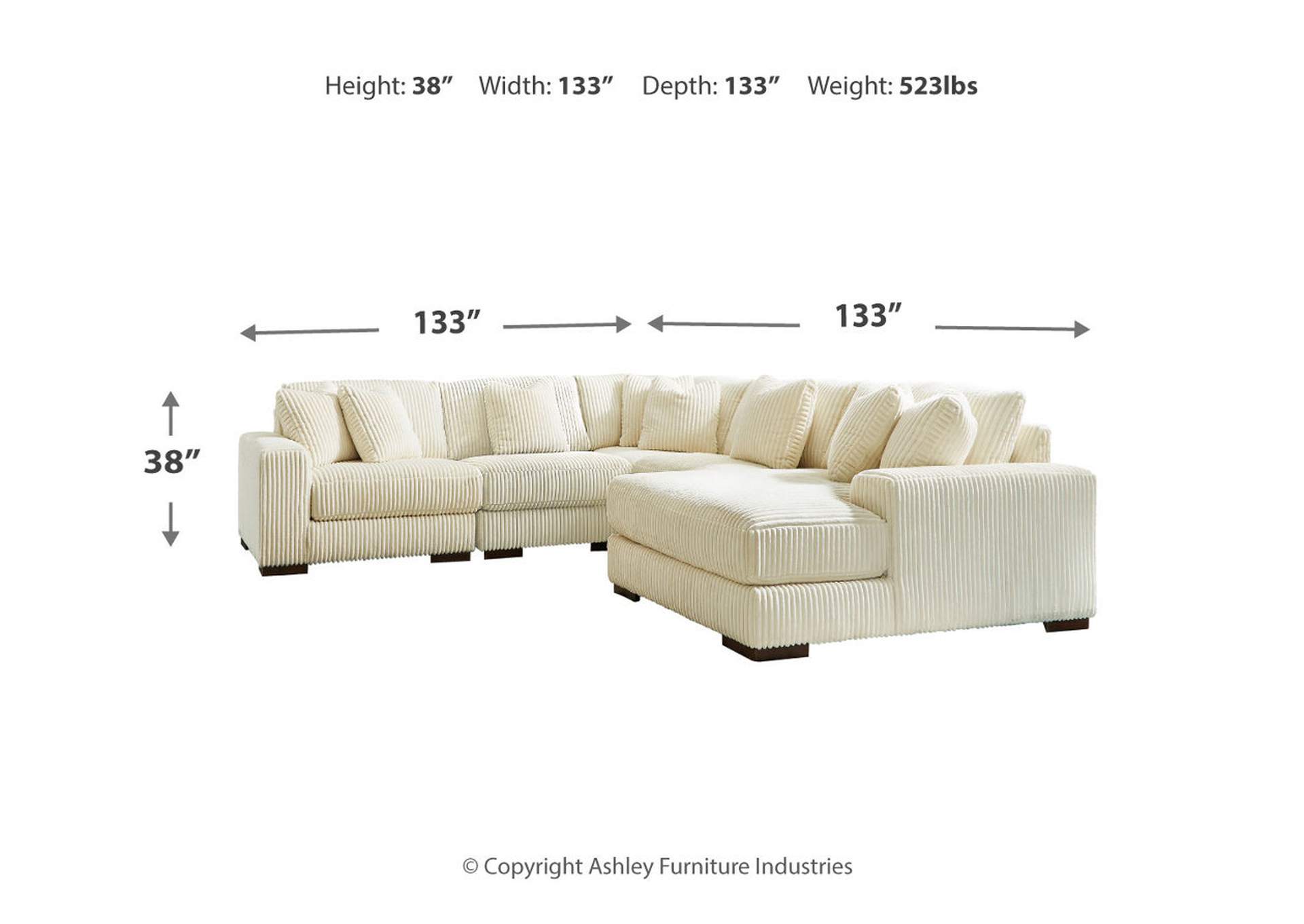 Lindyn 5-Piece Sectional with Ottoman,Signature Design By Ashley