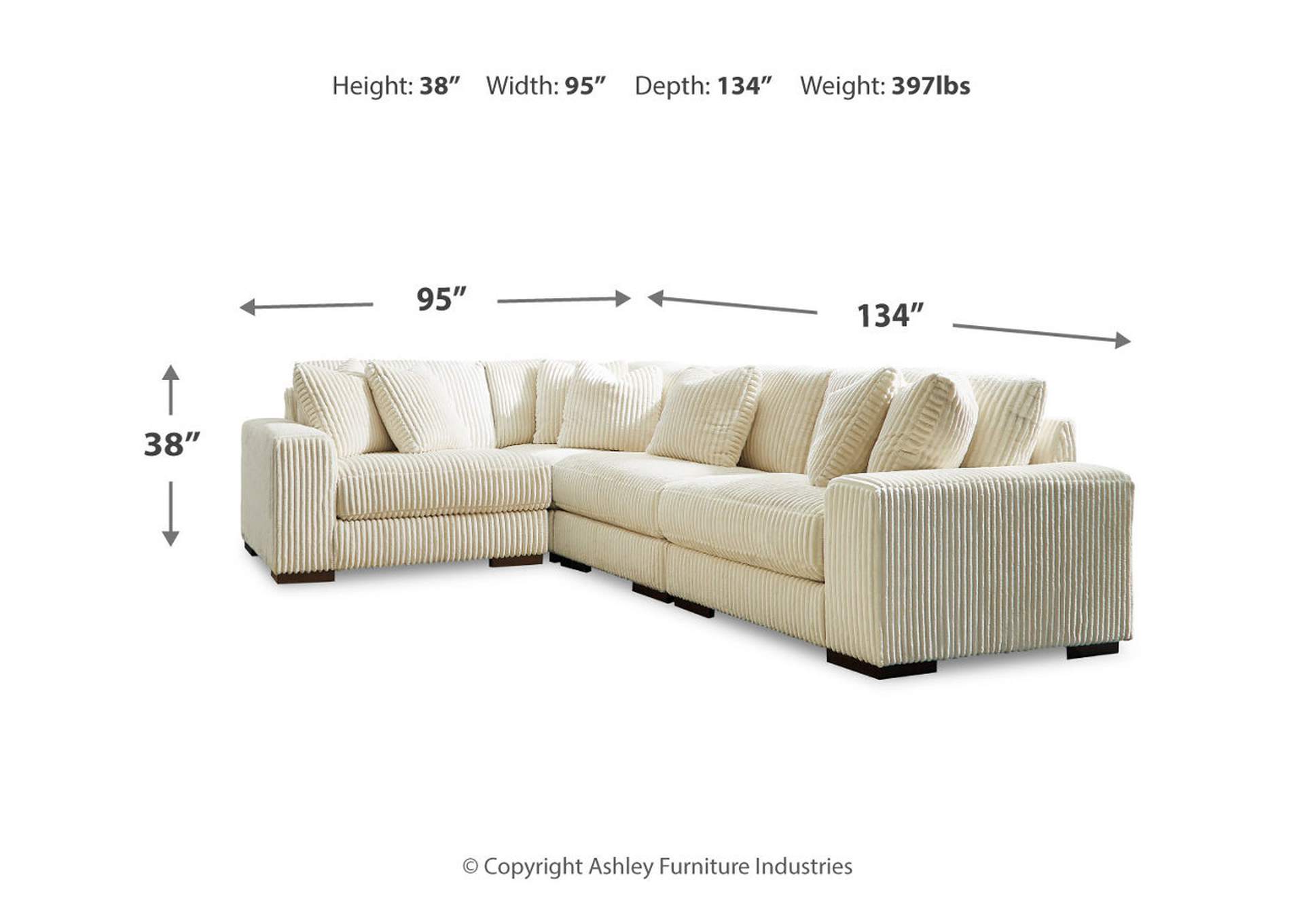 Lindyn 4-Piece Sectional with Ottoman,Signature Design By Ashley