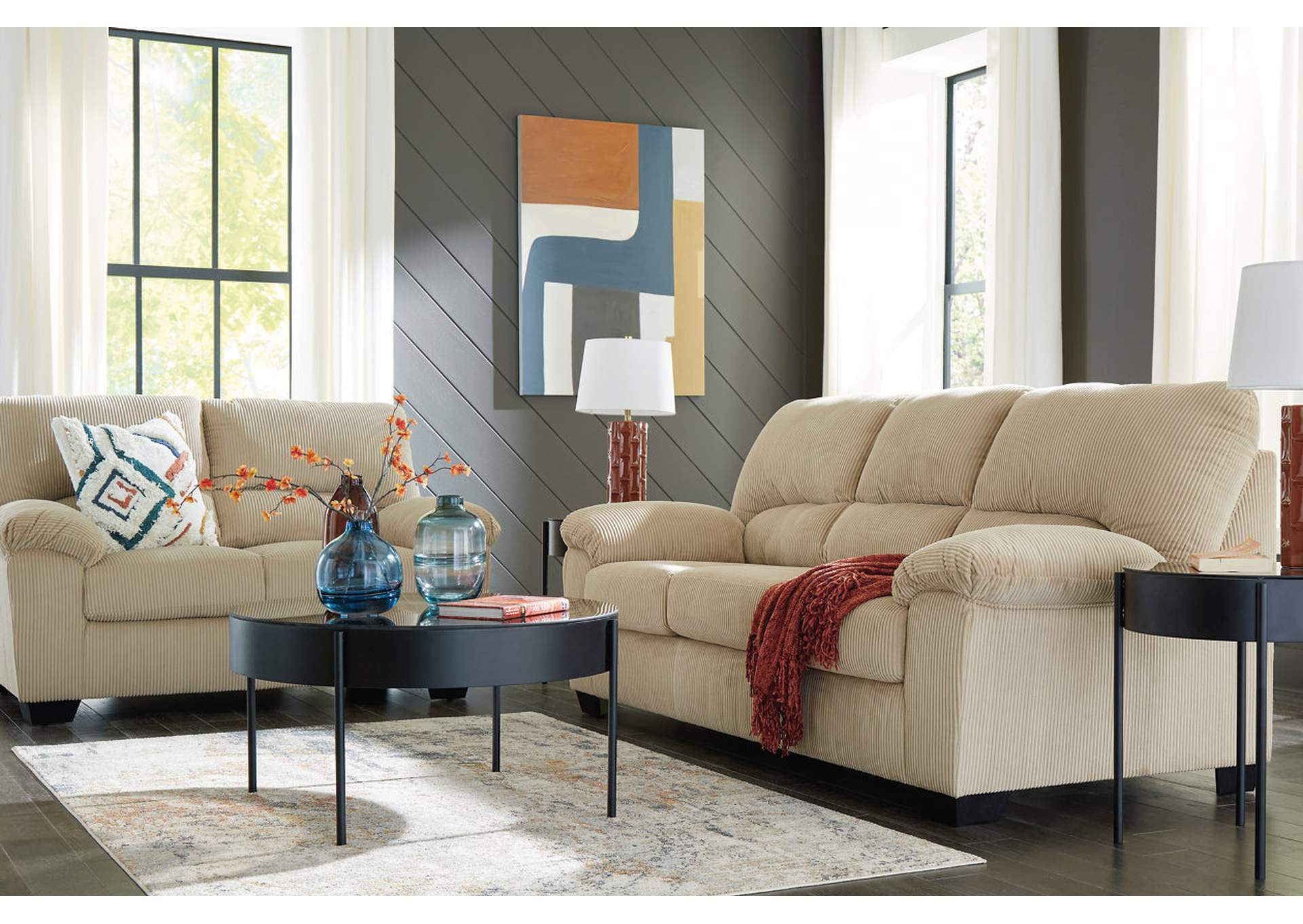 SimpleJoy Sofa and Loveseat,Signature Design By Ashley