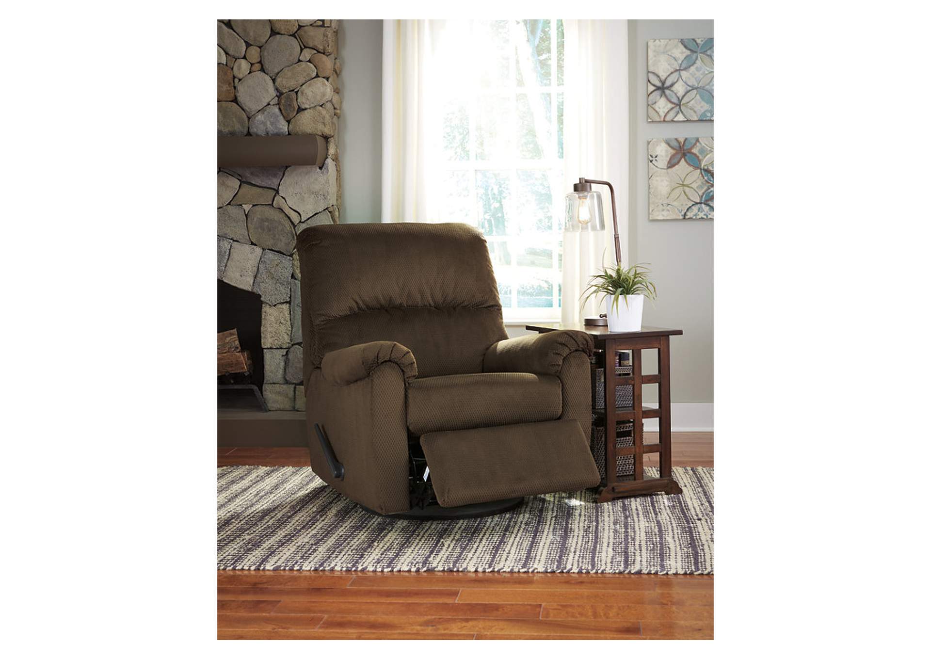 Bronwyn Cocoa Swivel Glider Recliner,ABF Signature Design by Ashley