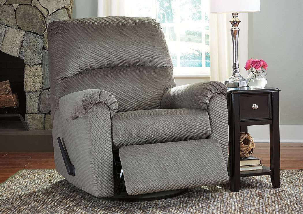 Bronwyn Alloy Swivel Glider Recliner,ABF Signature Design by Ashley