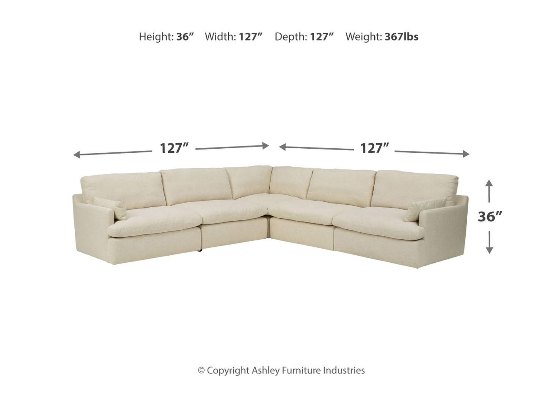 Tanavi 5-Piece Sectional with Ottoman,Millennium