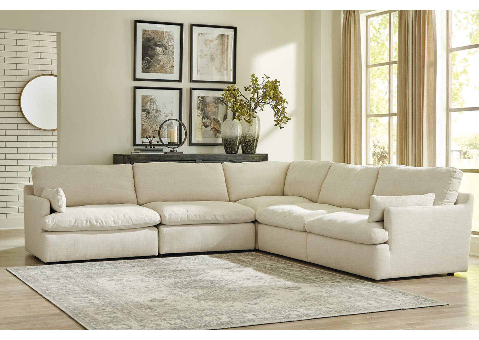 Tanavi 5-Piece Sectional with Ottoman,Millennium