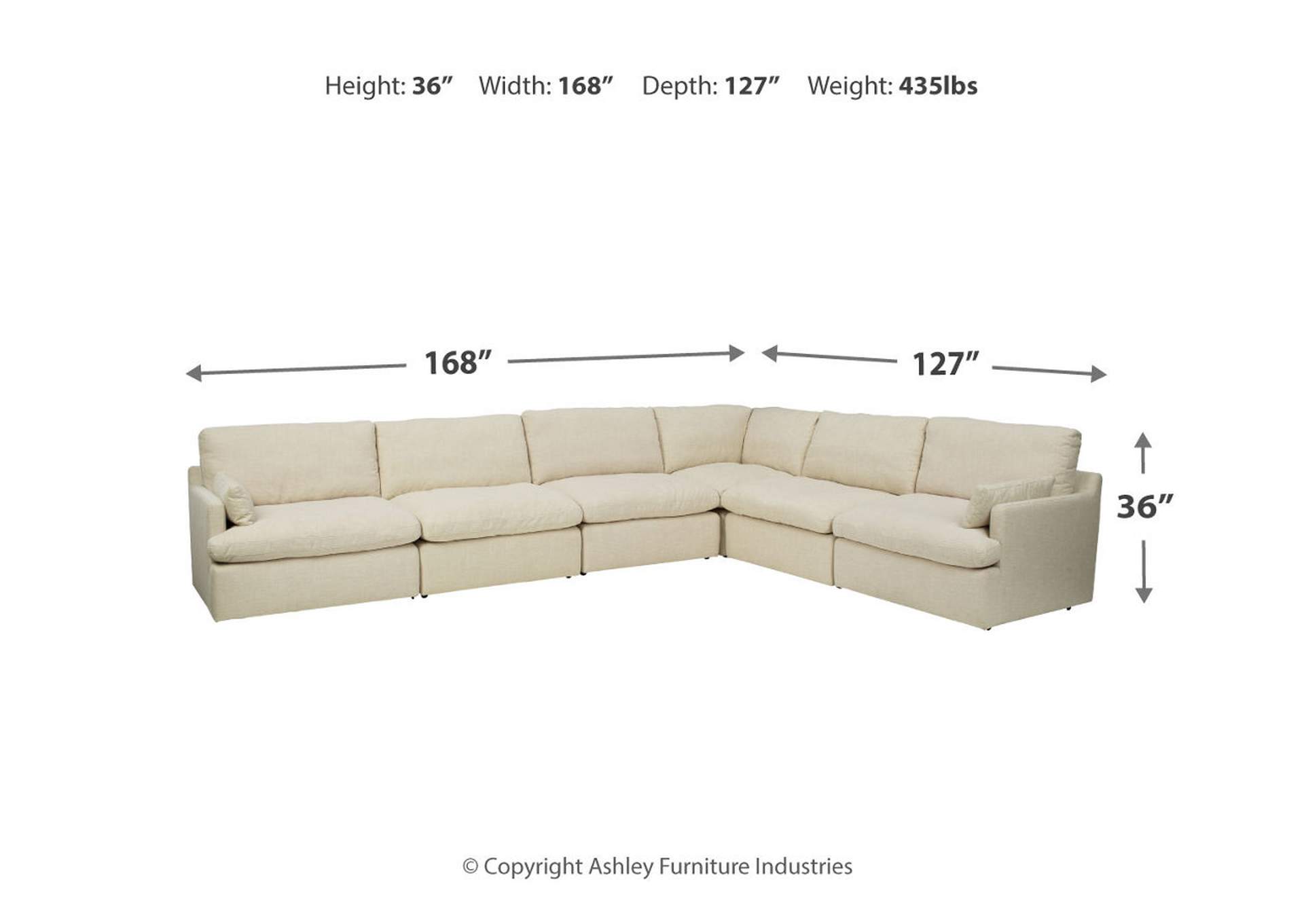 Tanavi 6-Piece Sectional with Ottoman,Millennium