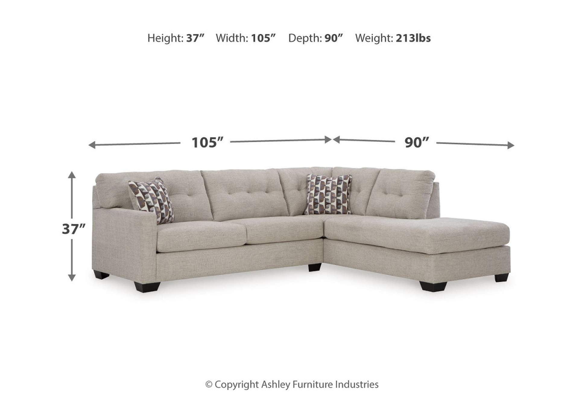 Mahoney 2-Piece Sectional with Ottoman,Signature Design By Ashley
