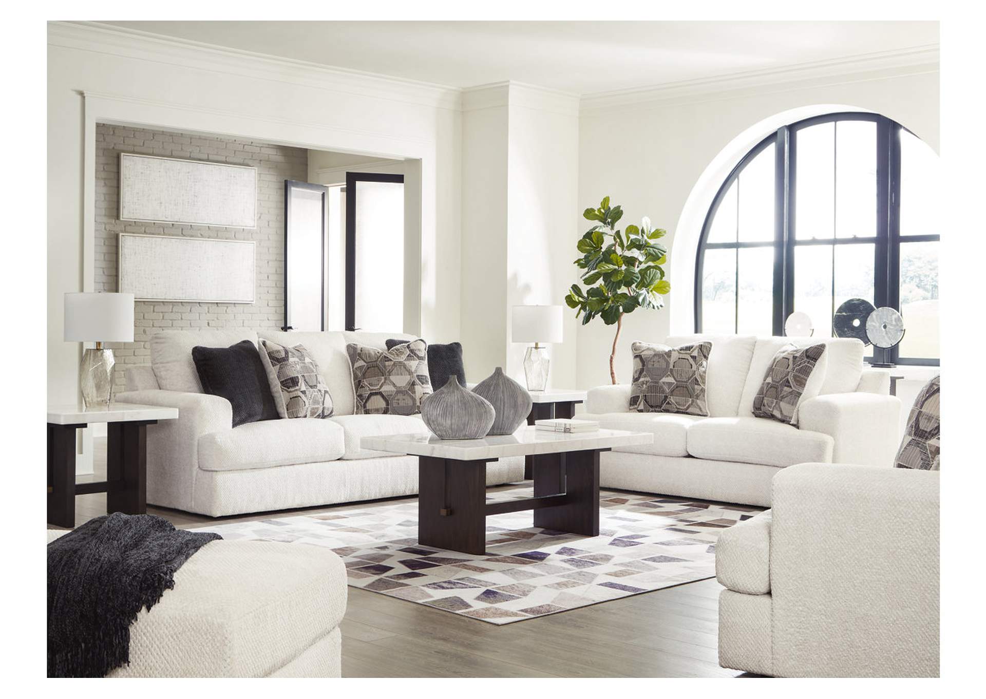 Karinne Sofa, Loveseat, Oversized Chair and Ottoman,Signature Design By Ashley