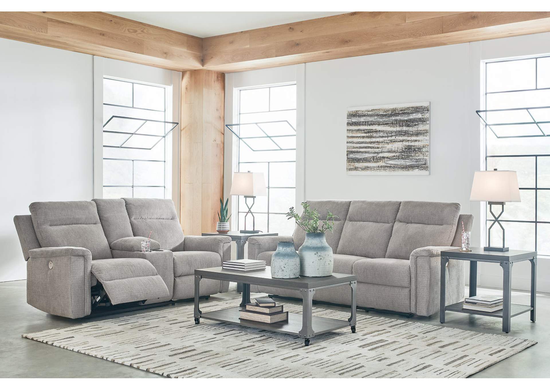 Barnsana Power Reclining Sofa and Loveseat,Signature Design By Ashley