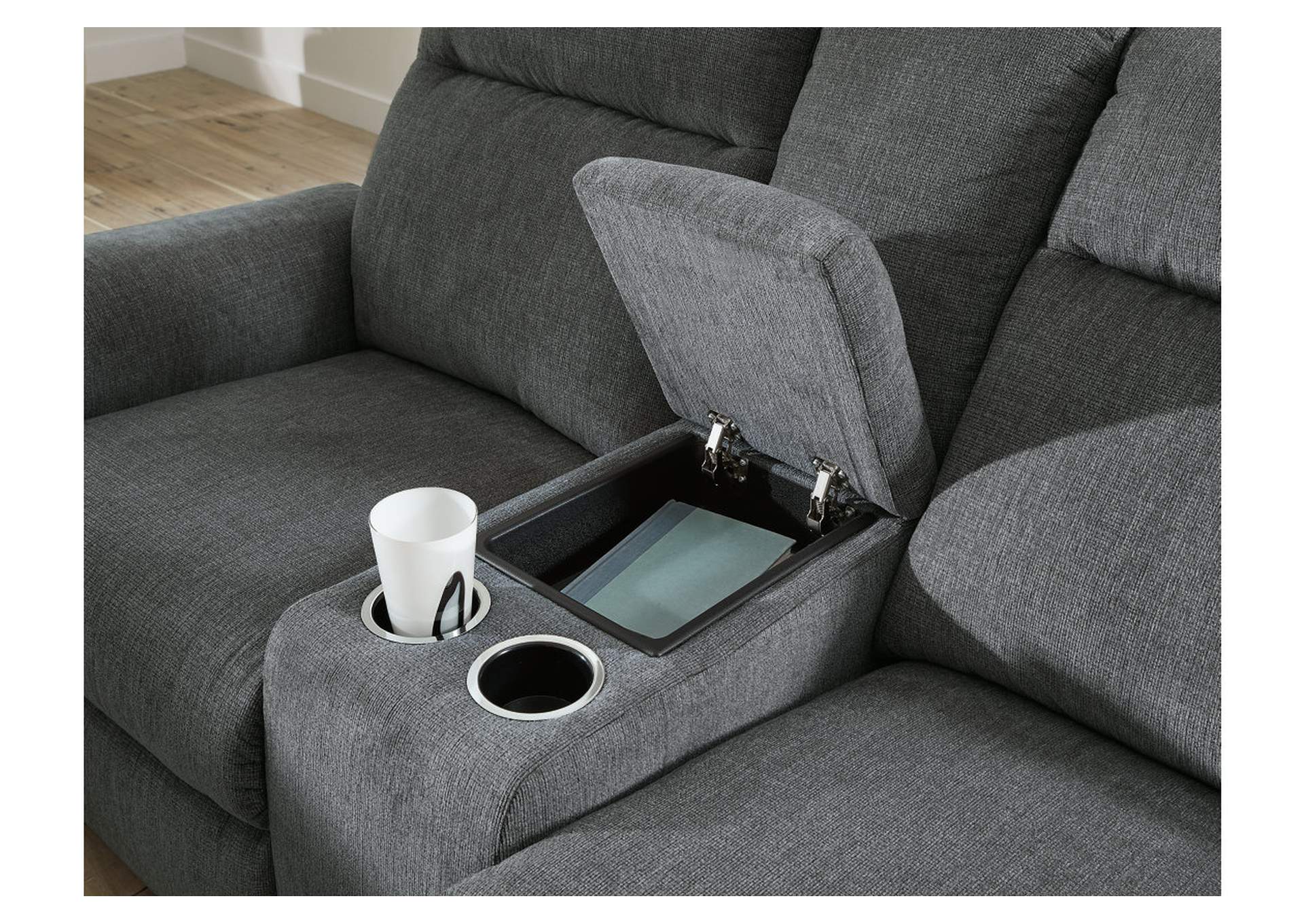 Barnsana Power Reclining Loveseat with Console,Signature Design By Ashley