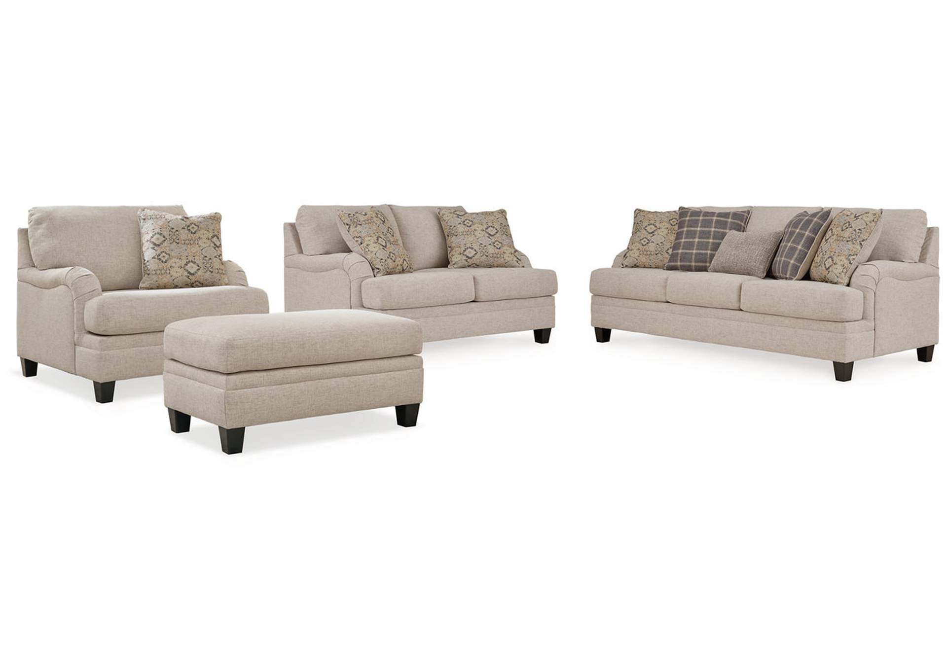 Bralynn Sofa, Loveseat, Chair and Ottoman,Ashley