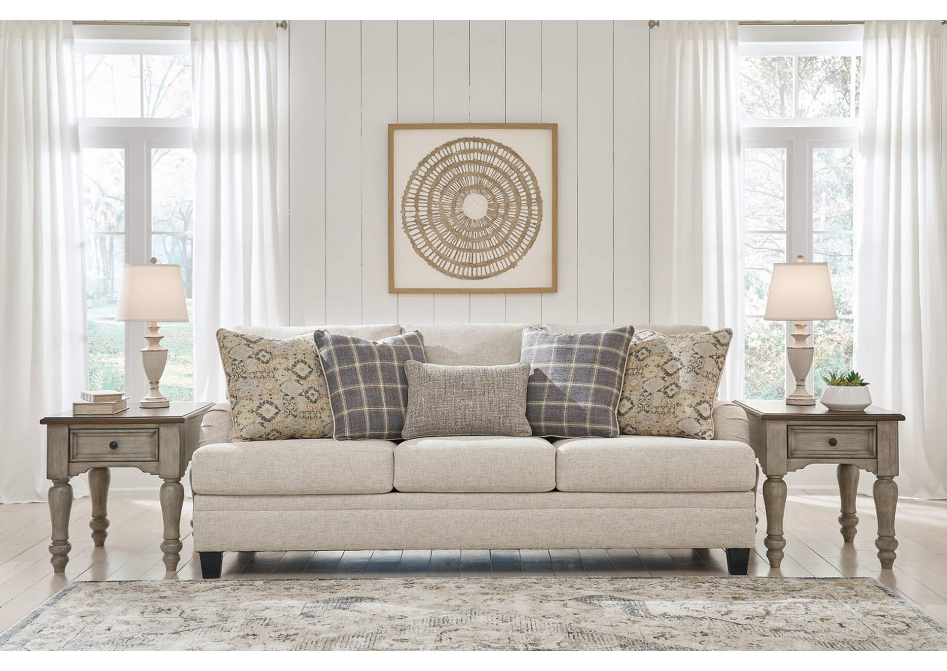 Bralynn Sofa, Loveseat, Chair and Ottoman,Ashley