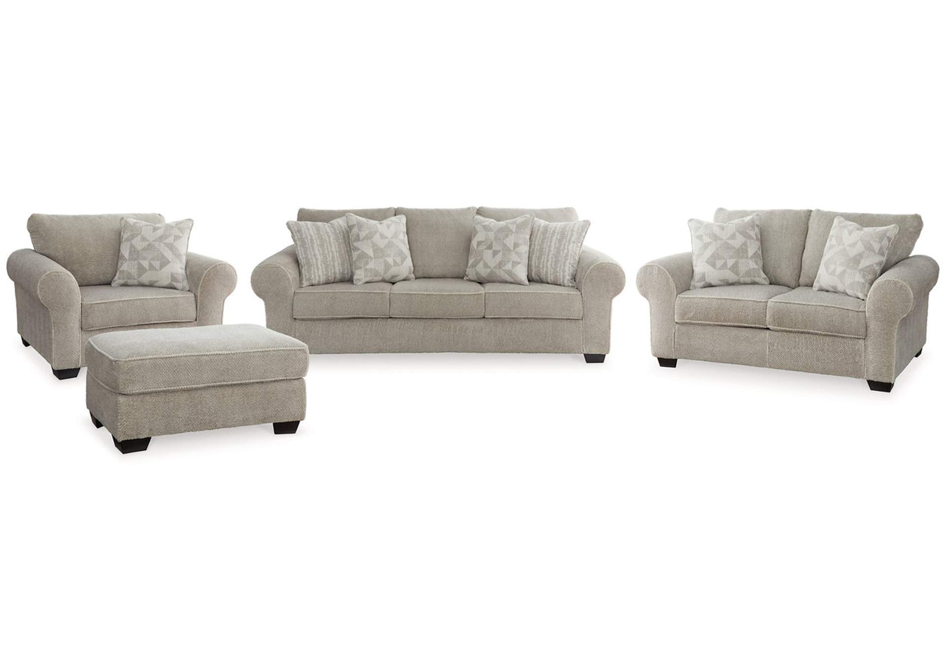 Discota Sofa, Loveseat, Chair and Ottoman,Ashley