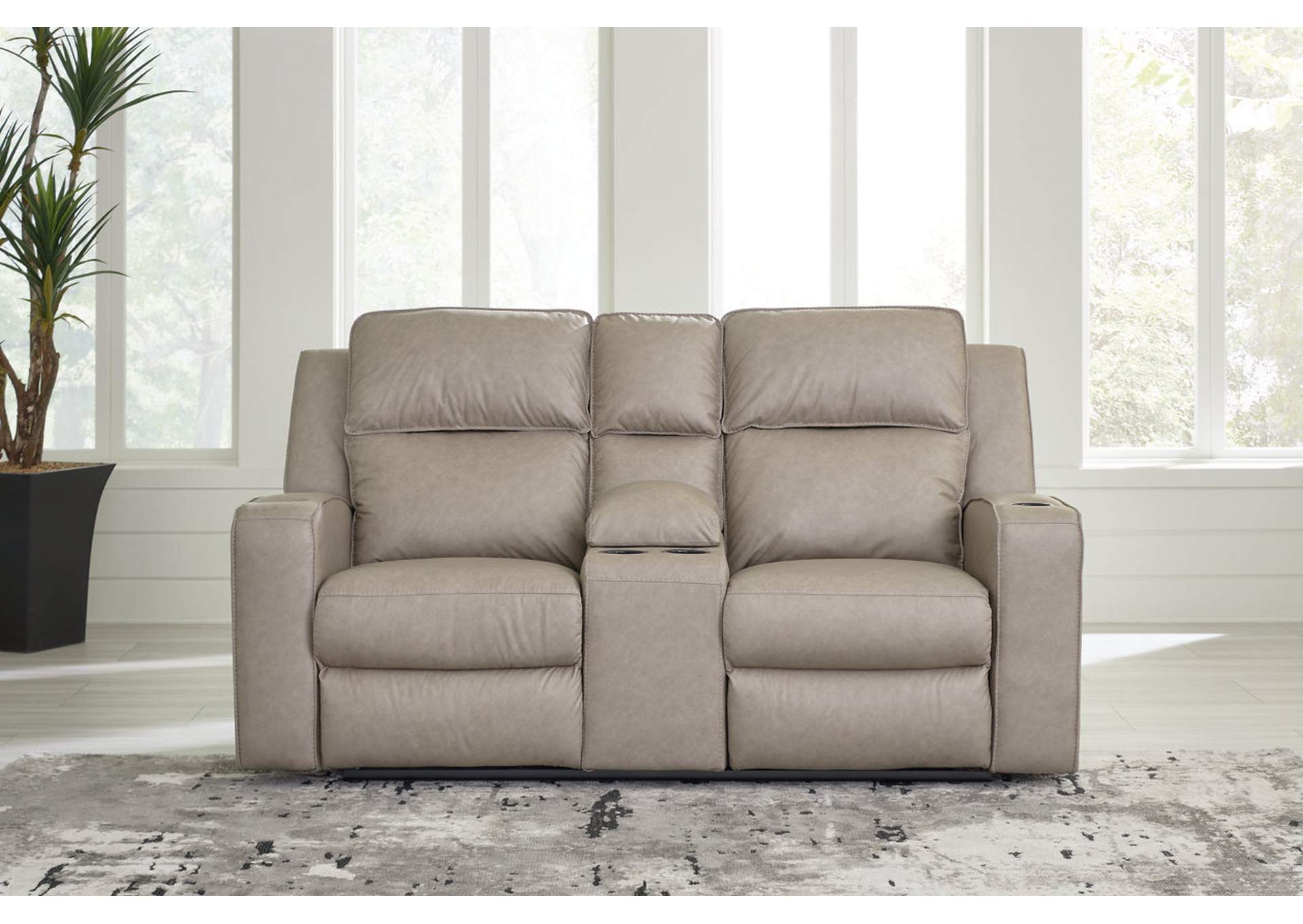 Faithon Reclining Loveseat with Console,Signature Design By Ashley