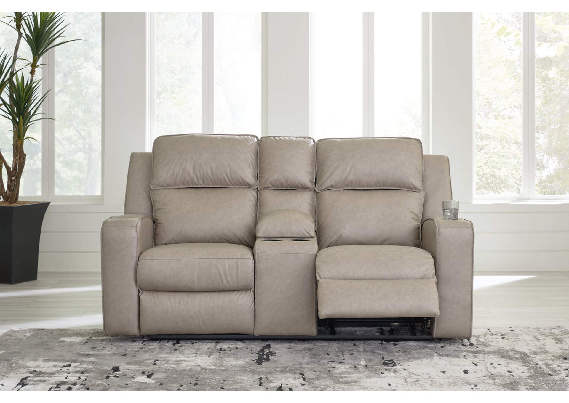 Faithon Reclining Loveseat with Console,Signature Design By Ashley