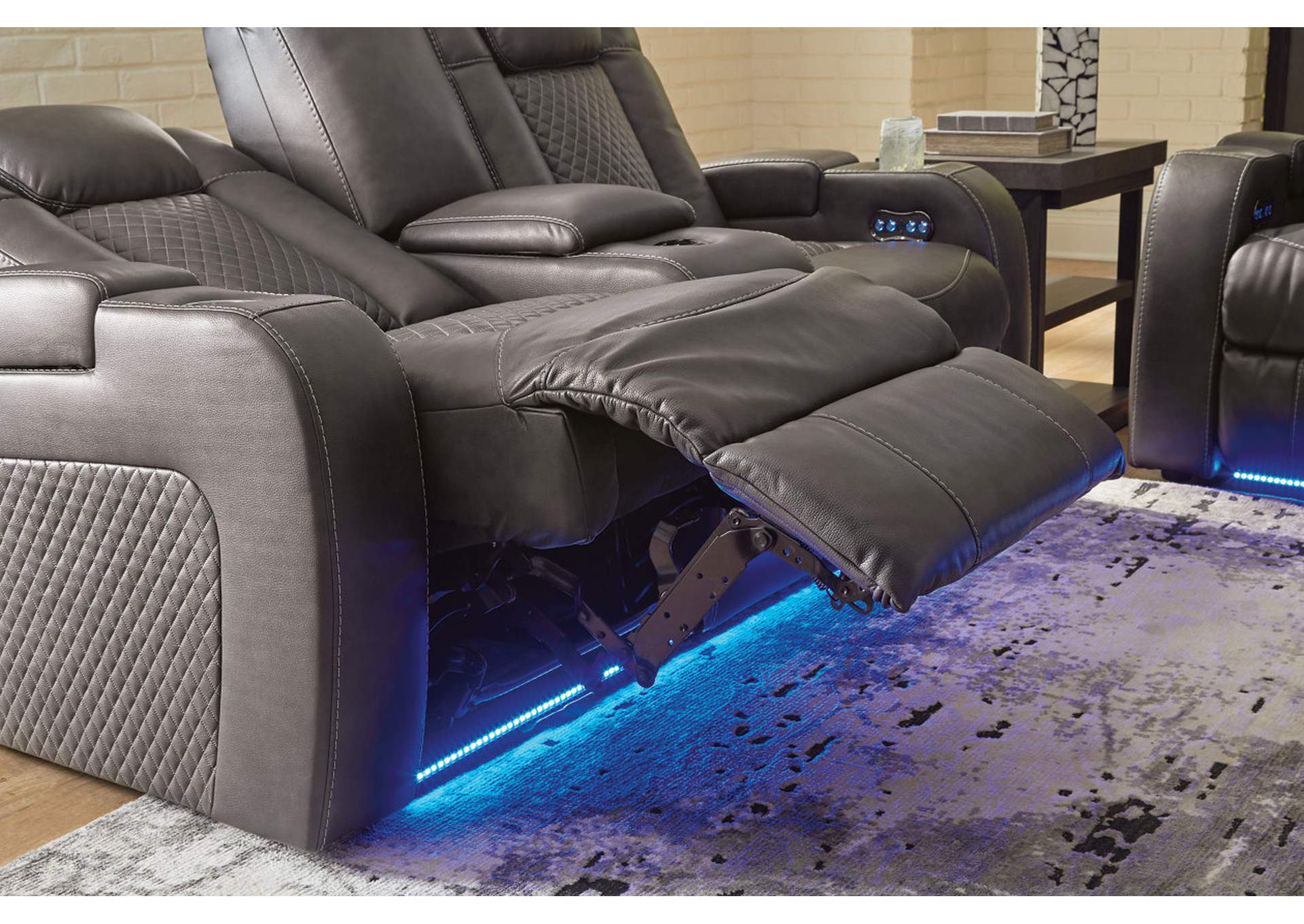 Fyne-Dyme Power Reclining Loveseat with Console,Signature Design By Ashley