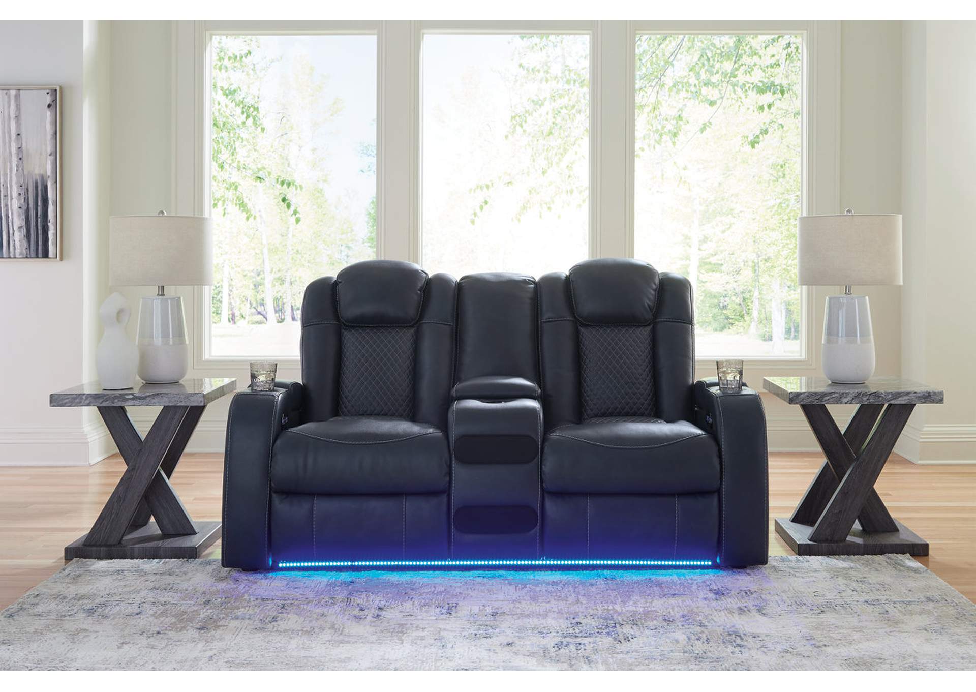 Fyne-Dyme Power Reclining Loveseat with Console,Signature Design By Ashley