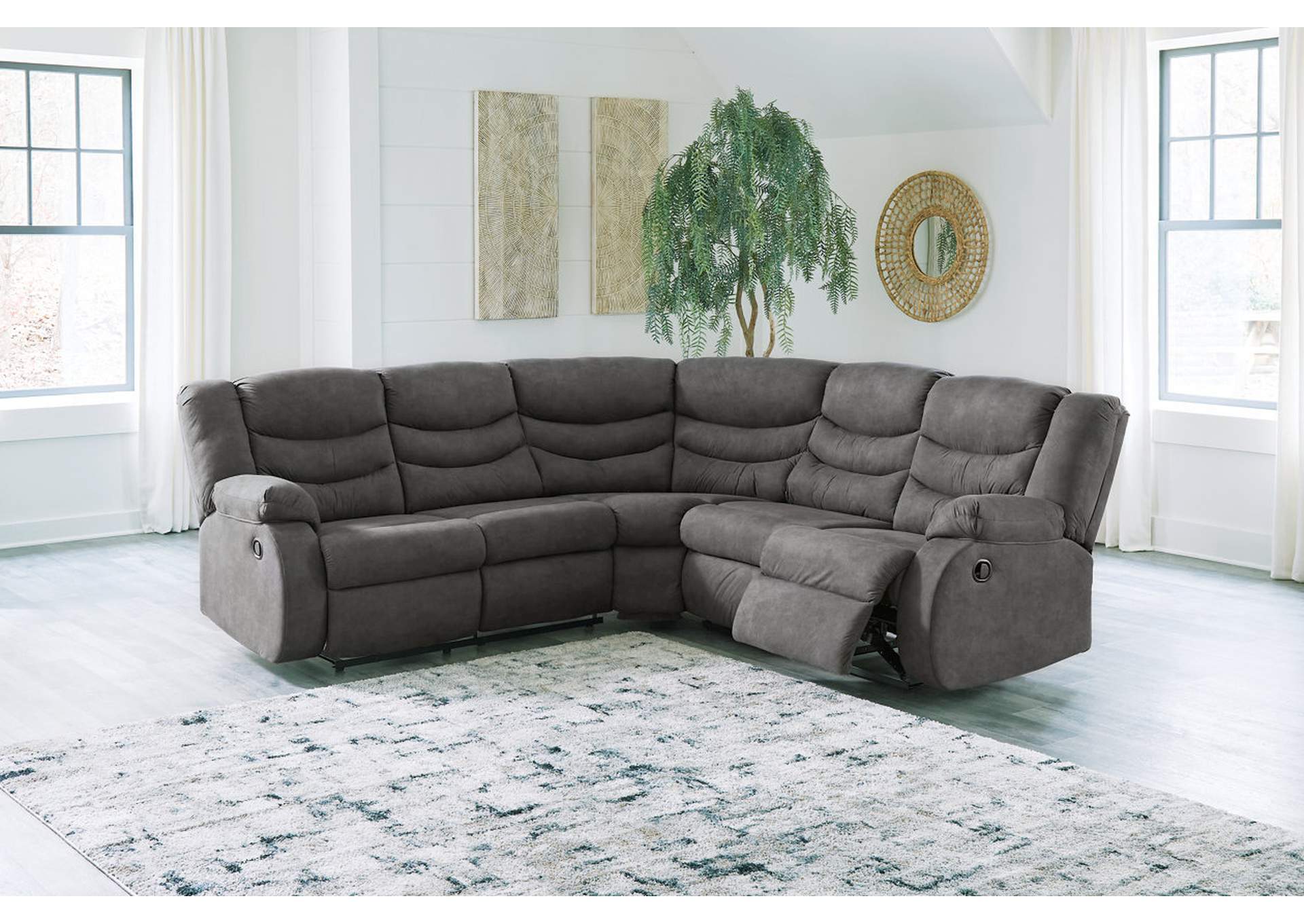 Partymate 2-Piece Sectional with Recliner,Signature Design By Ashley