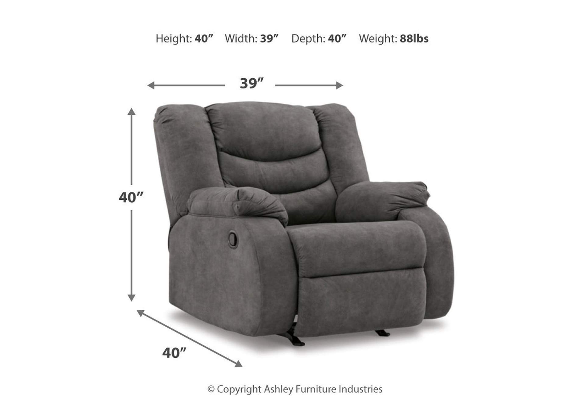 Partymate 2-Piece Sectional with Recliner,Signature Design By Ashley