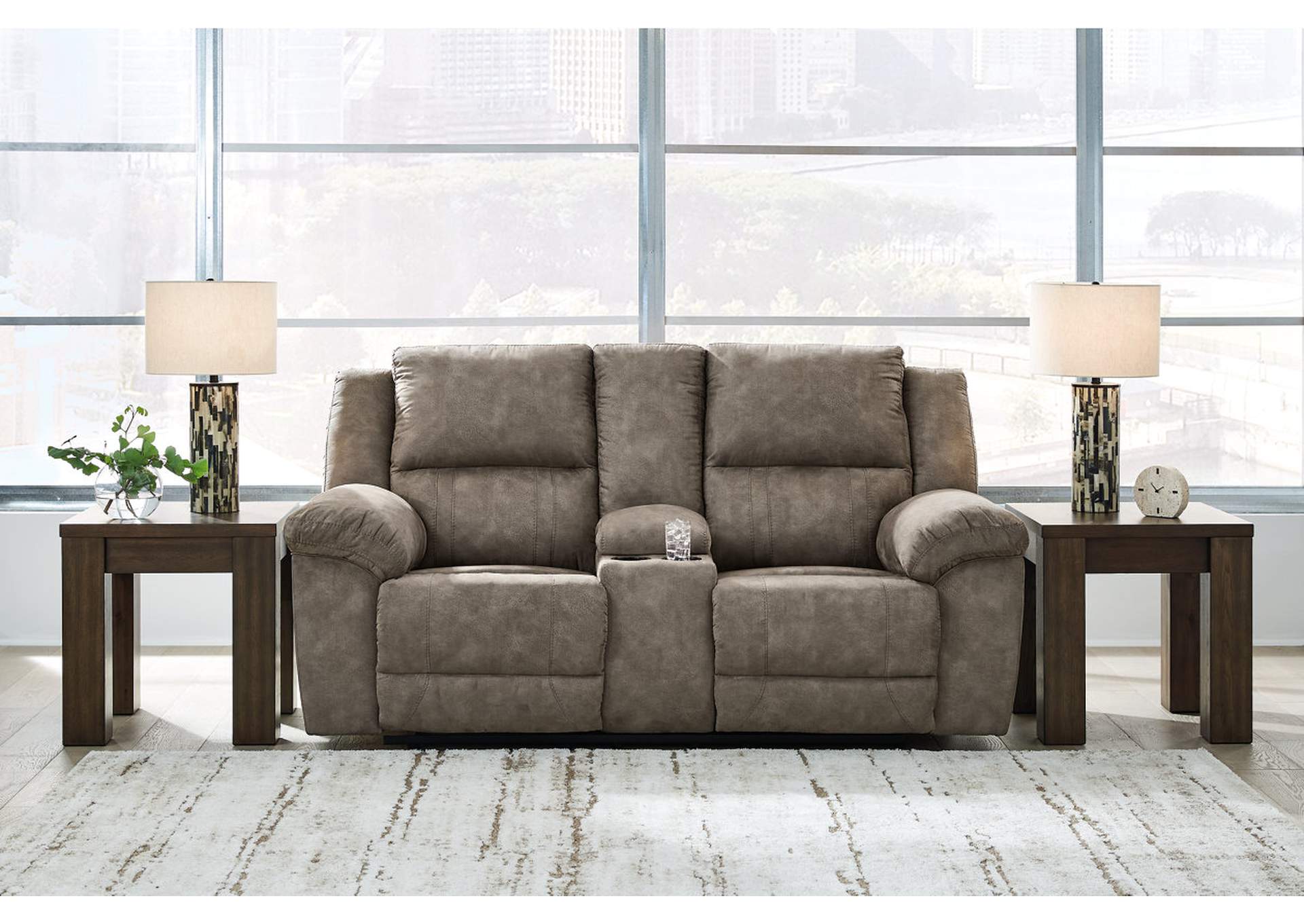 Laresview Reclining Loveseat with Console,Signature Design By Ashley