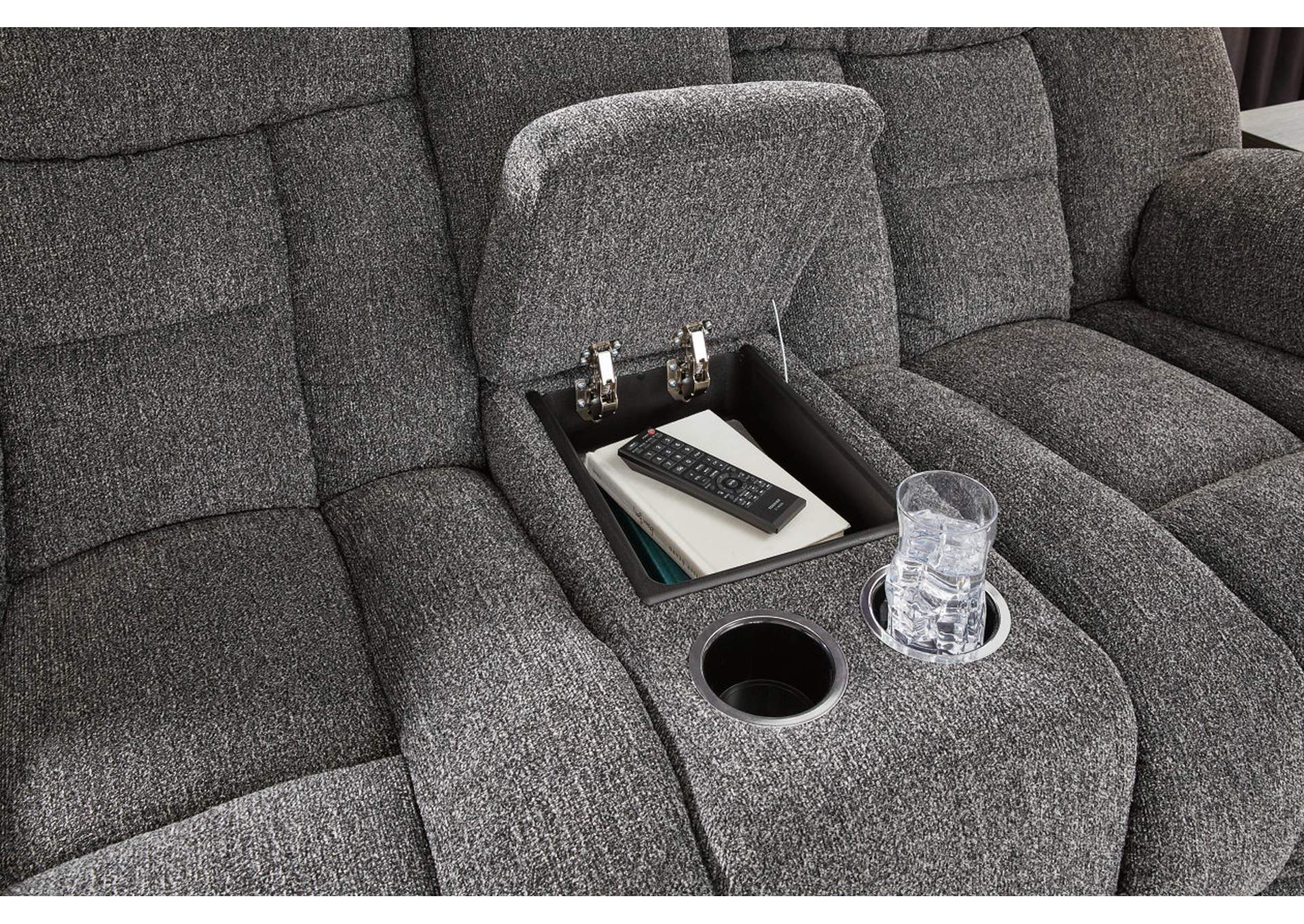 Foreside Reclining Loveseat with Console,Signature Design By Ashley