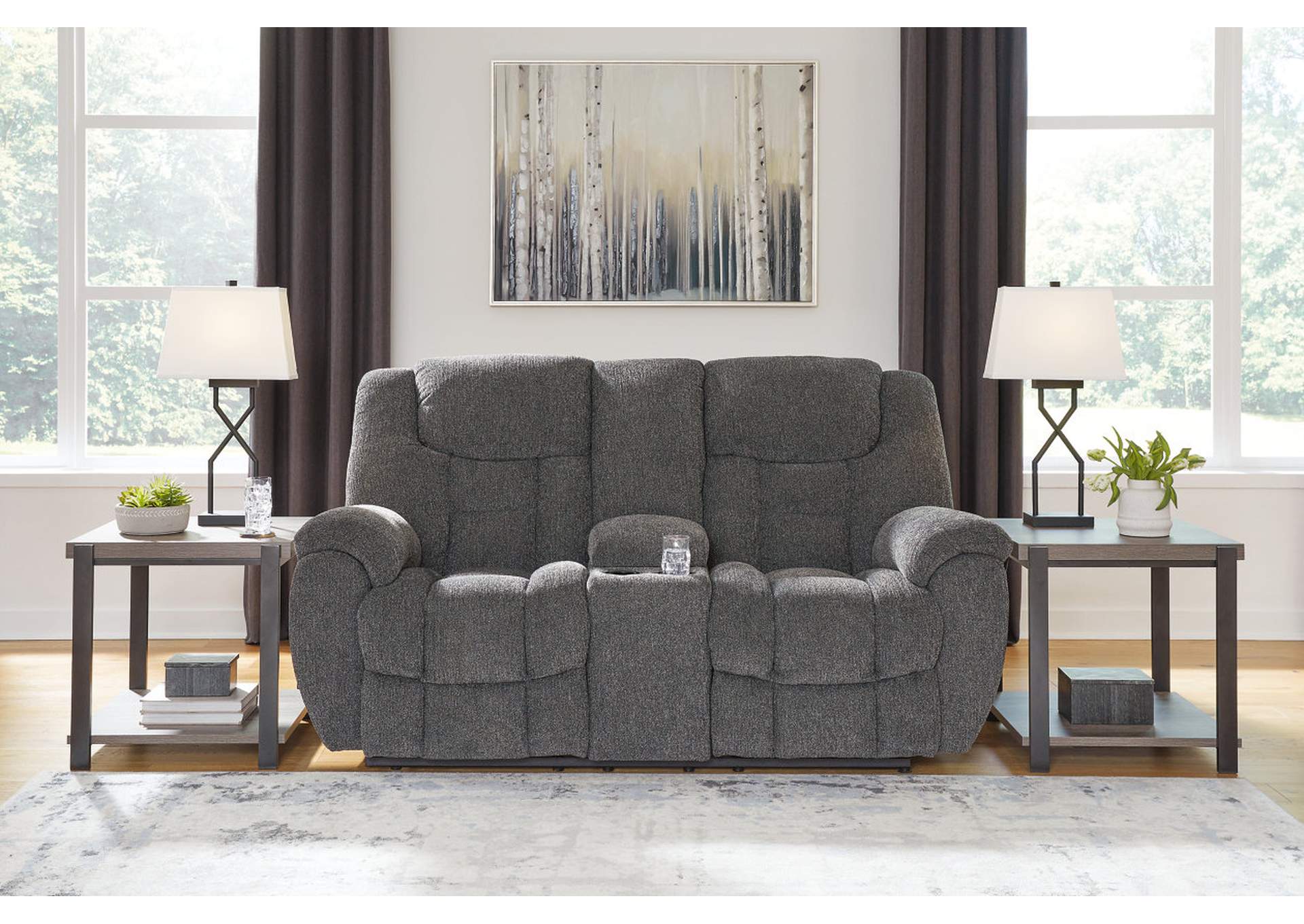 Foreside Reclining Loveseat with Console,Signature Design By Ashley