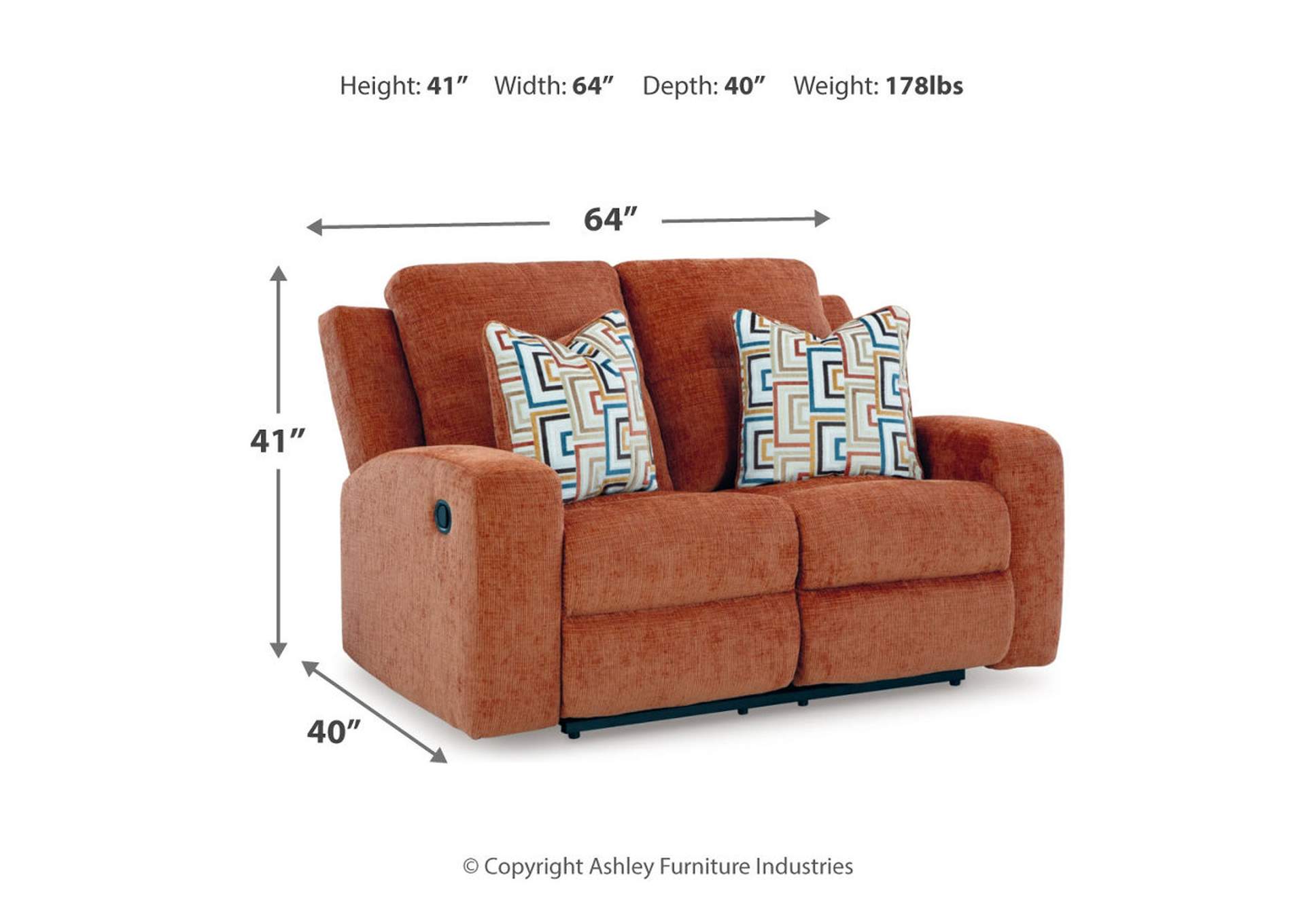 Danum Reclining Loveseat,Signature Design By Ashley