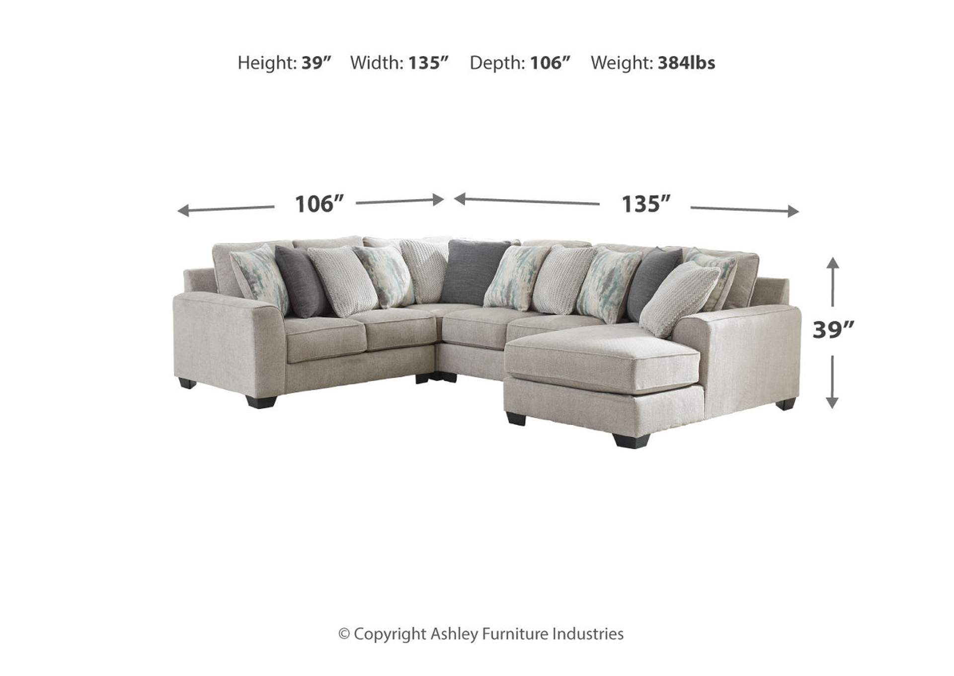 Ardsley 4-Piece Sectional with Chaise,Benchcraft