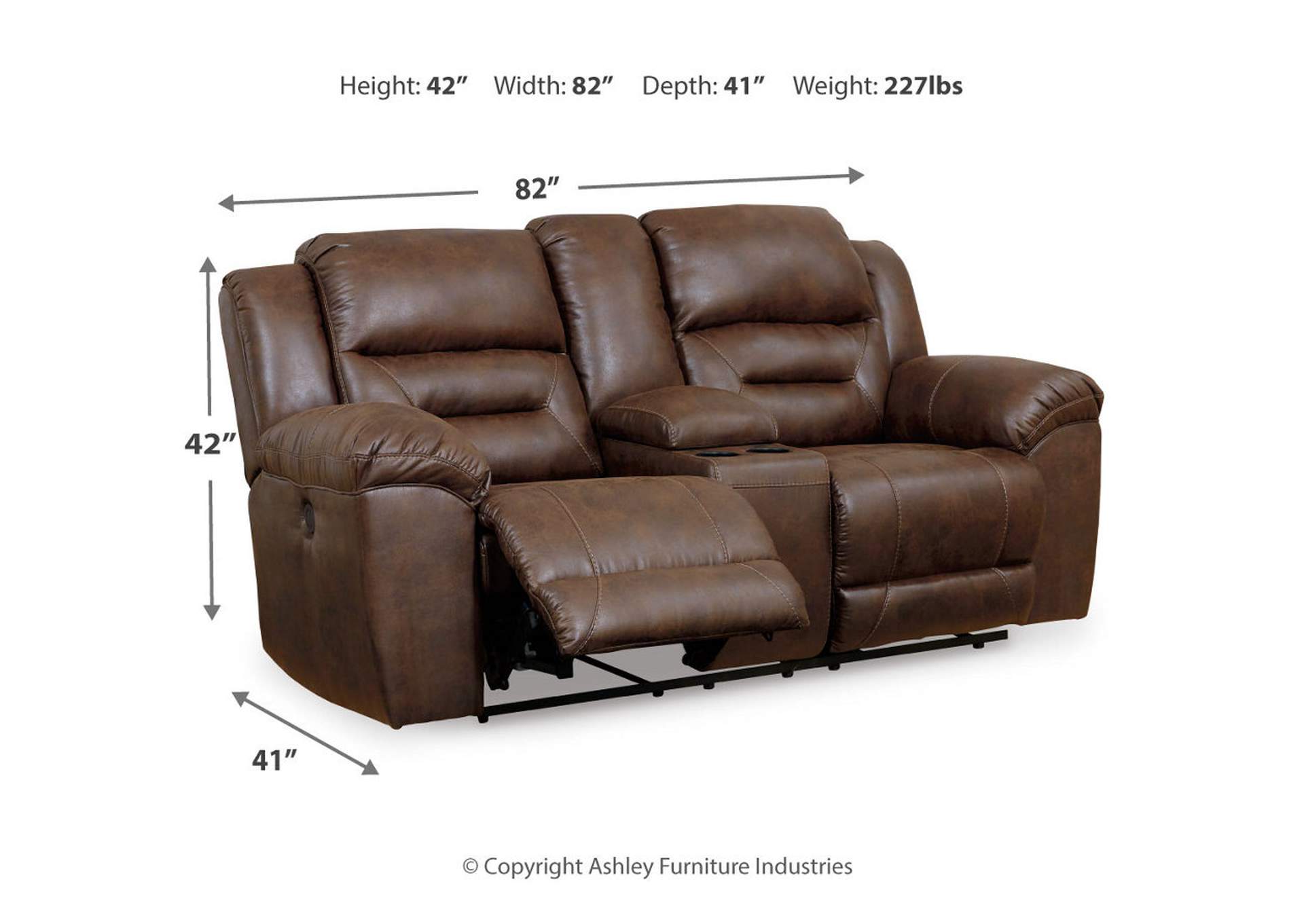 Stoneland Power Reclining Loveseat with Console,Signature Design By Ashley