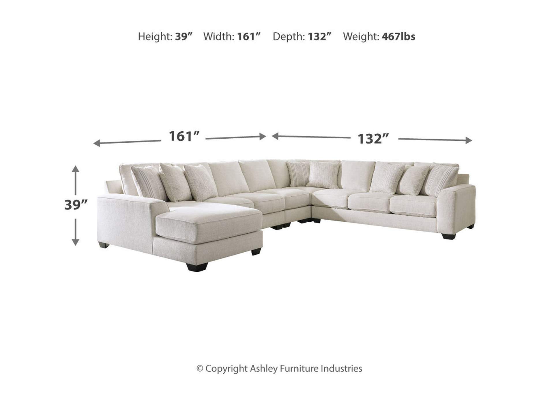 Lerenza 5-Piece Sectional with Ottoman,Ashley