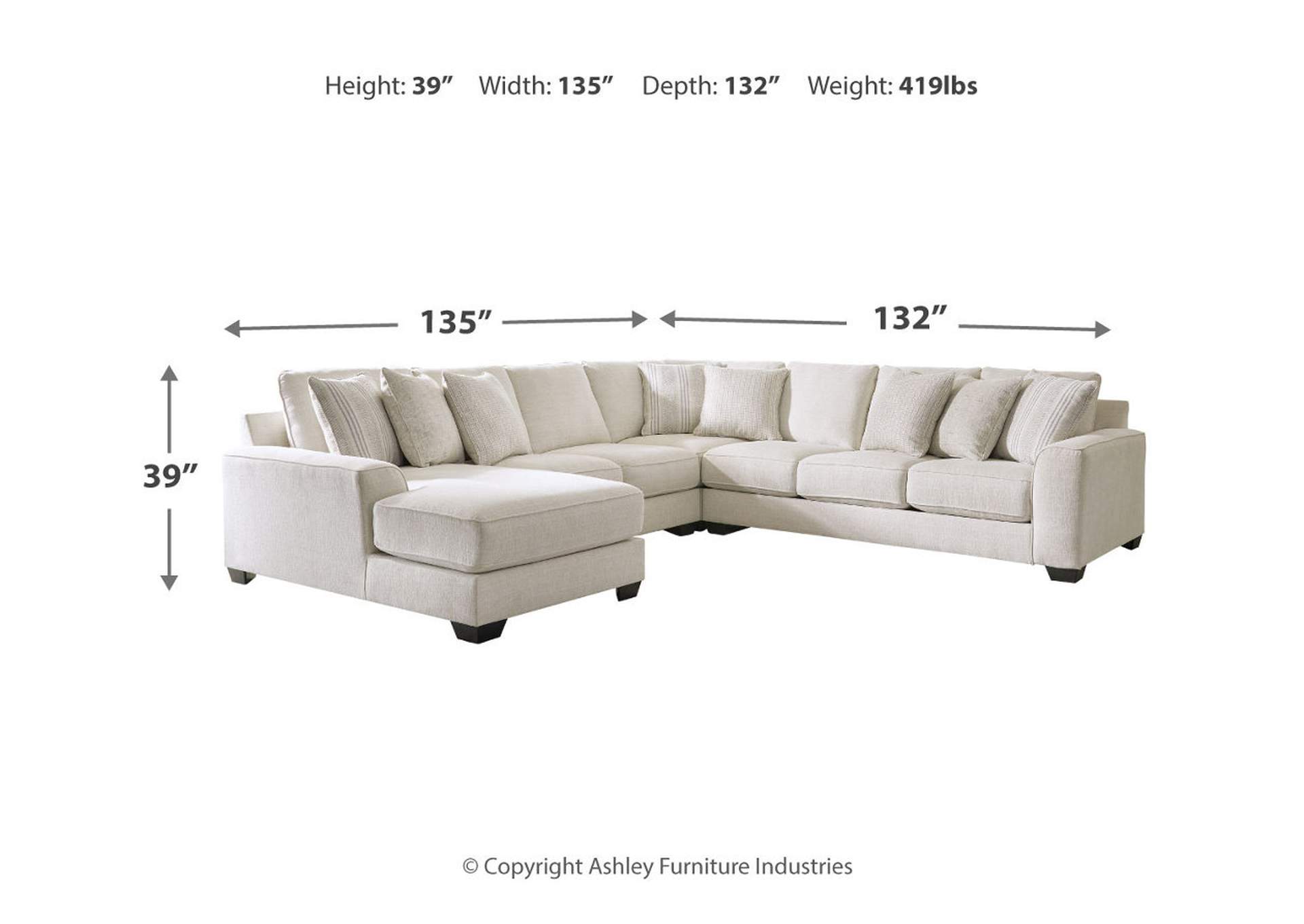 Lerenza 4-Piece Sectional with Ottoman,Ashley