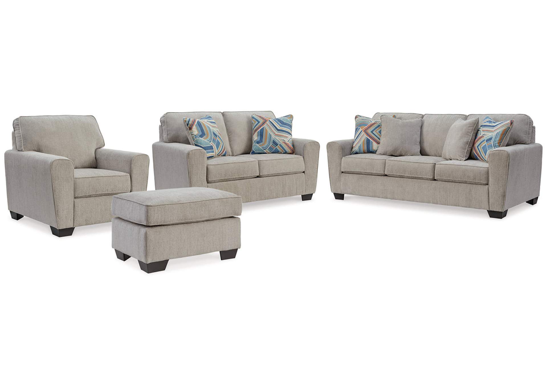 Cashton Sofa, Loveseat, Chair and Ottoman,Ashley