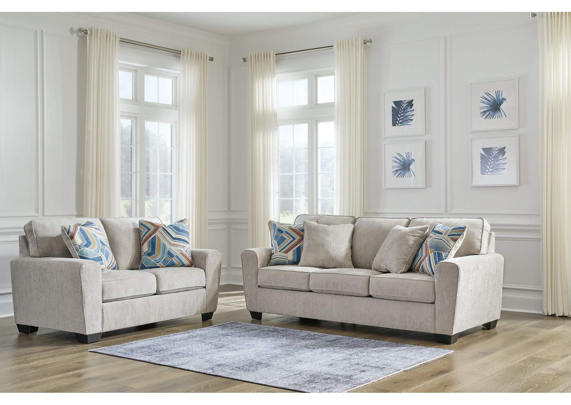 Cashton Sofa, Loveseat, Chair and Ottoman,Ashley