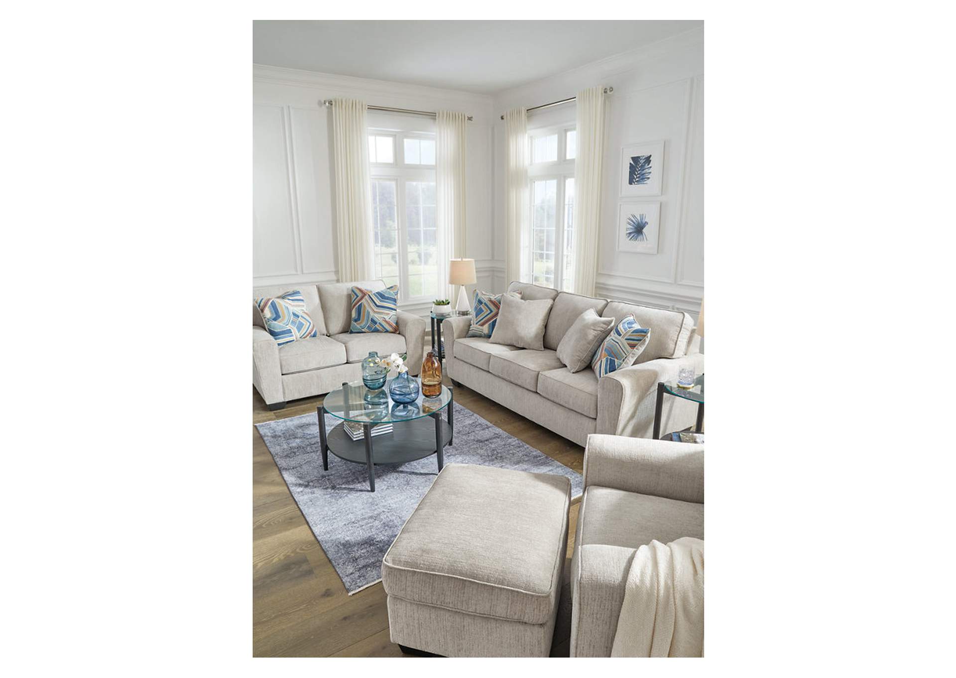 Cashton Sofa, Loveseat, Chair and Ottoman,Ashley