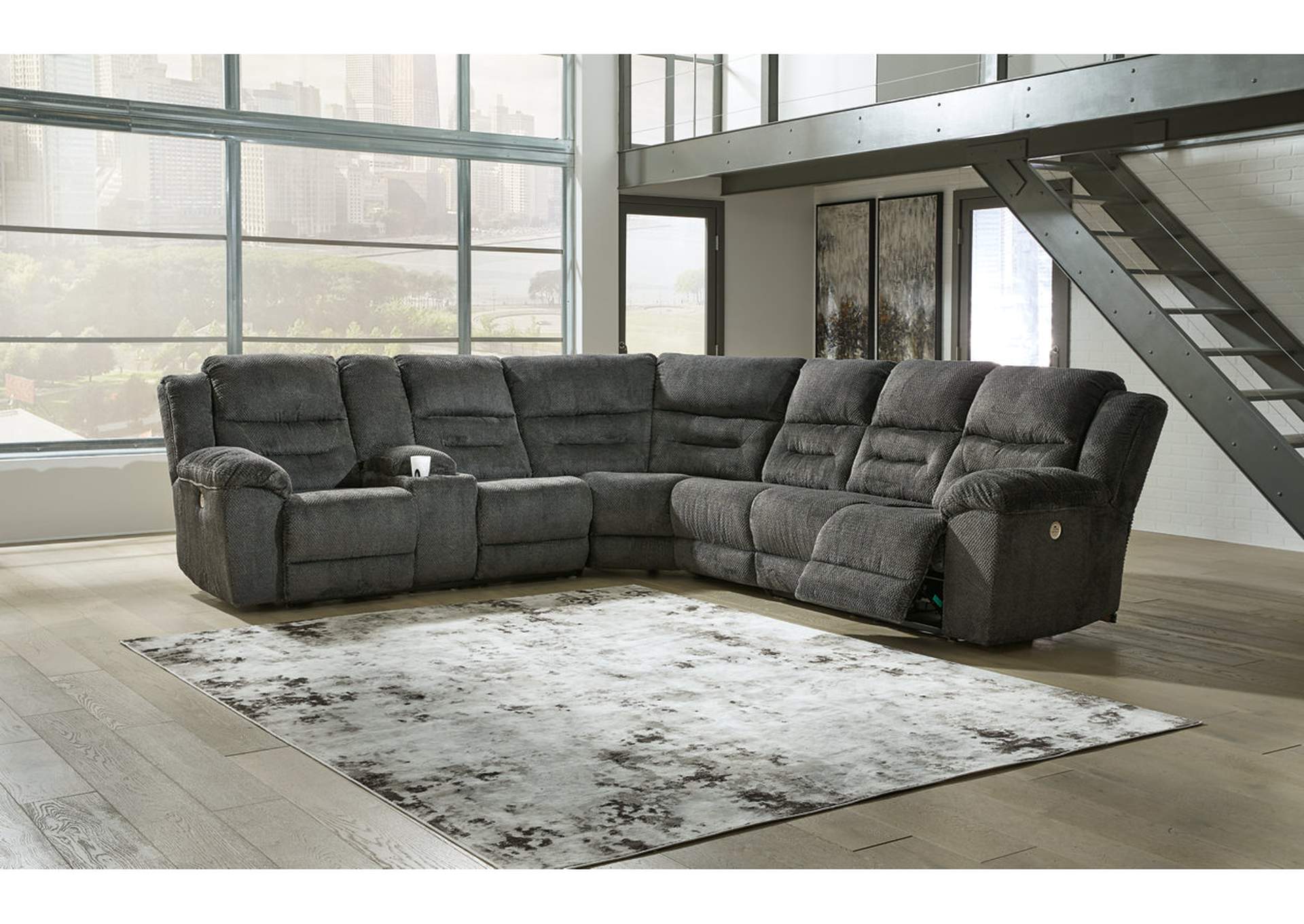 Nettington 4-Piece Power Reclining Sectional,Signature Design By Ashley