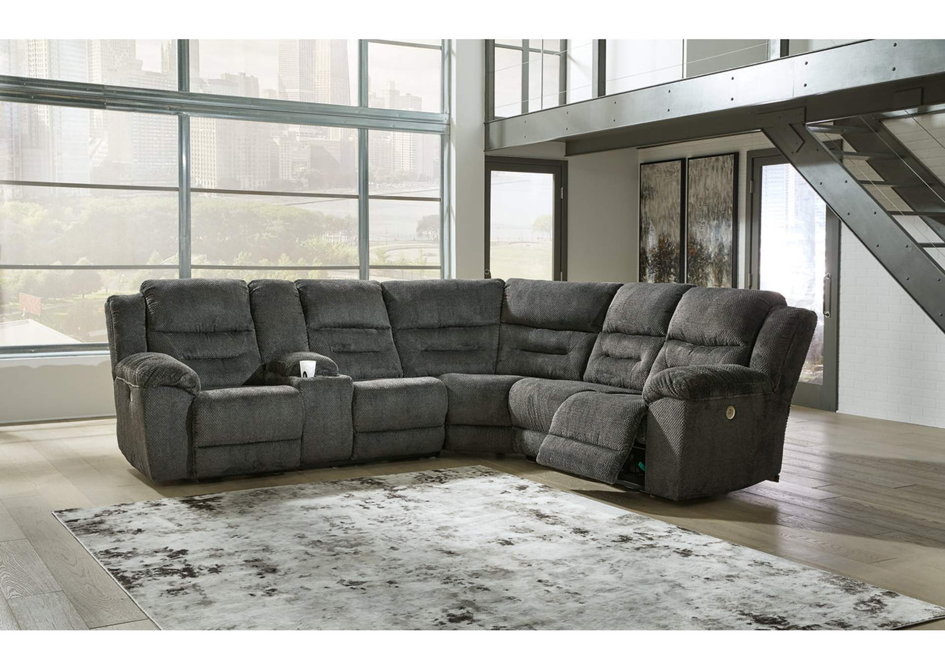 Nettington 3-Piece Power Reclining Sectional,Signature Design By Ashley