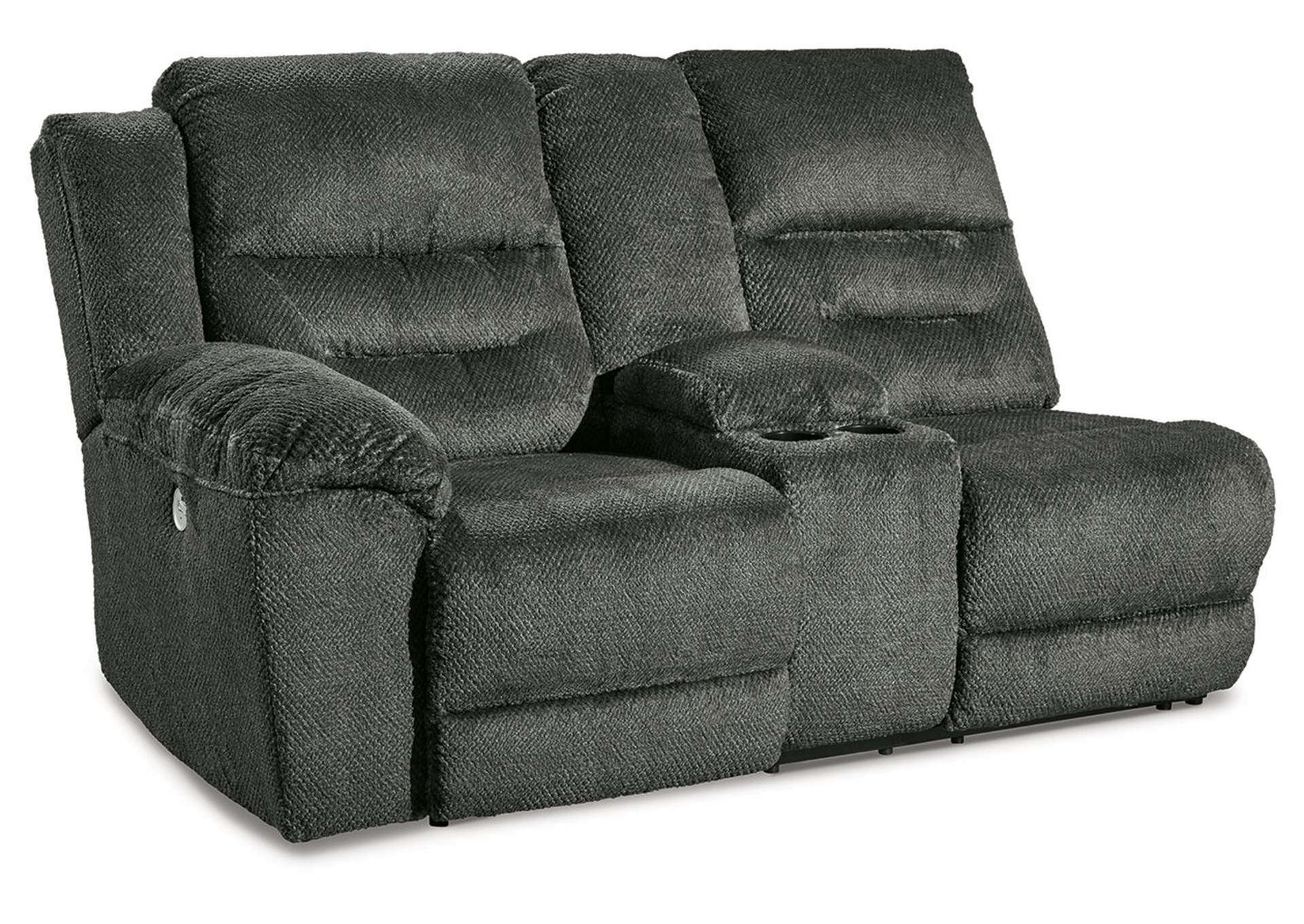 Nettington Left-Arm Facing Power Reclining Loveseat with Console,Signature Design By Ashley