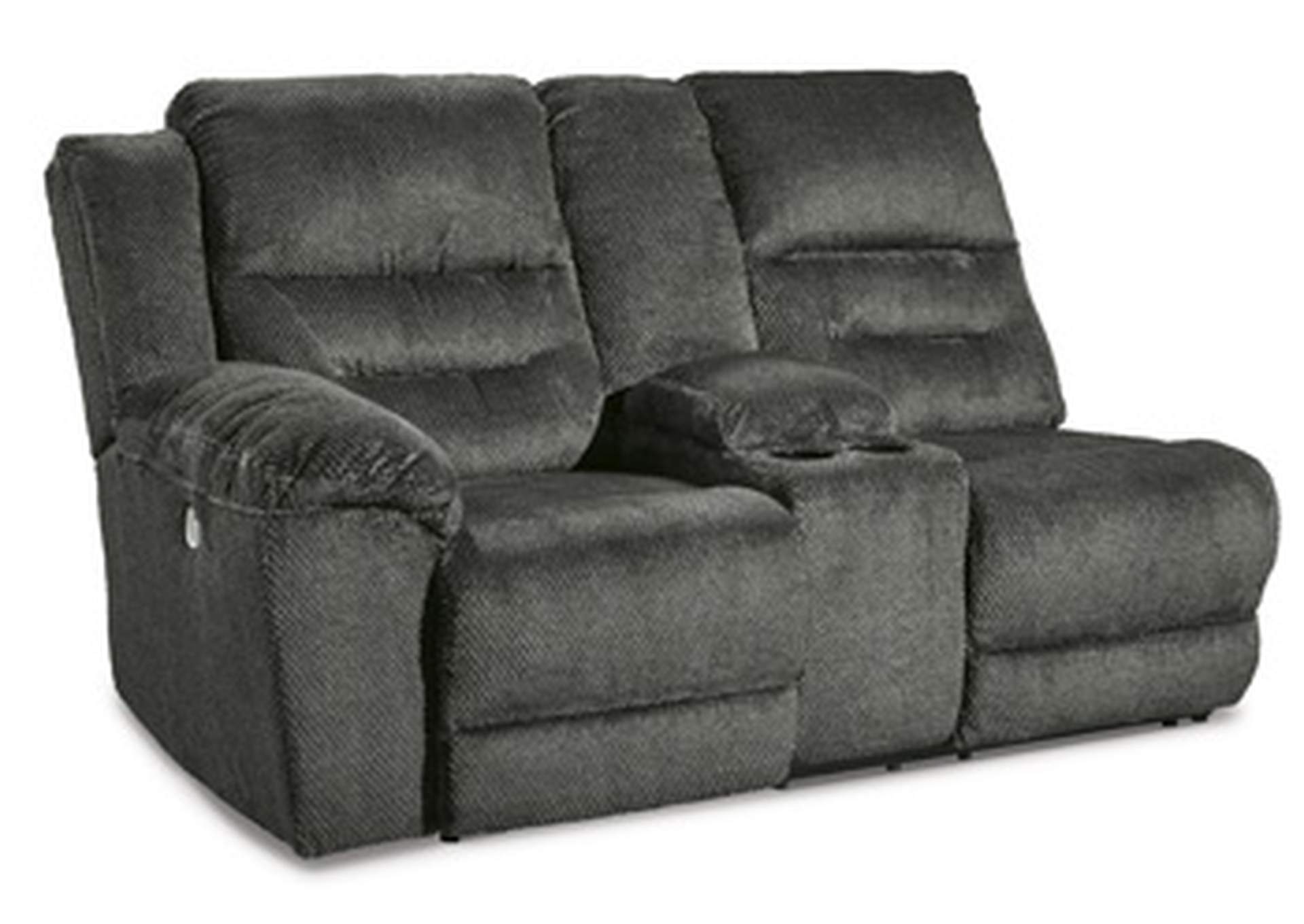 Nettington Left-Arm Facing Power Reclining Loveseat with Console,Signature Design By Ashley