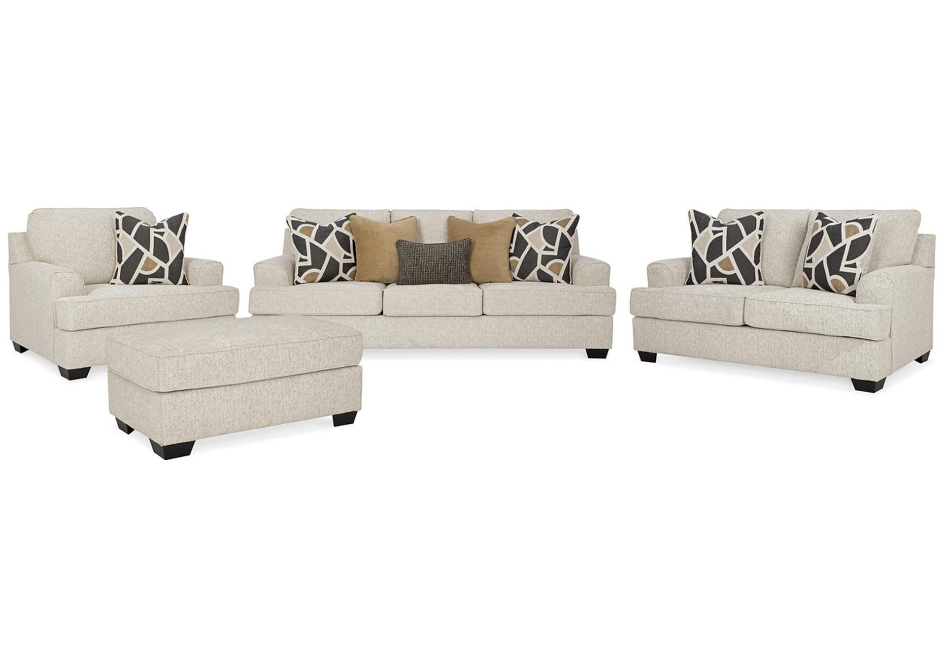 Heartcort Sofa, Loveseat, Chair and Ottoman,Benchcraft