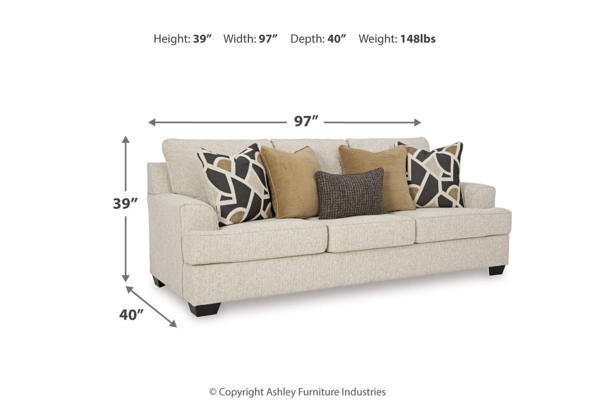 Heartcort Sofa, Loveseat, Chair and Ottoman,Benchcraft